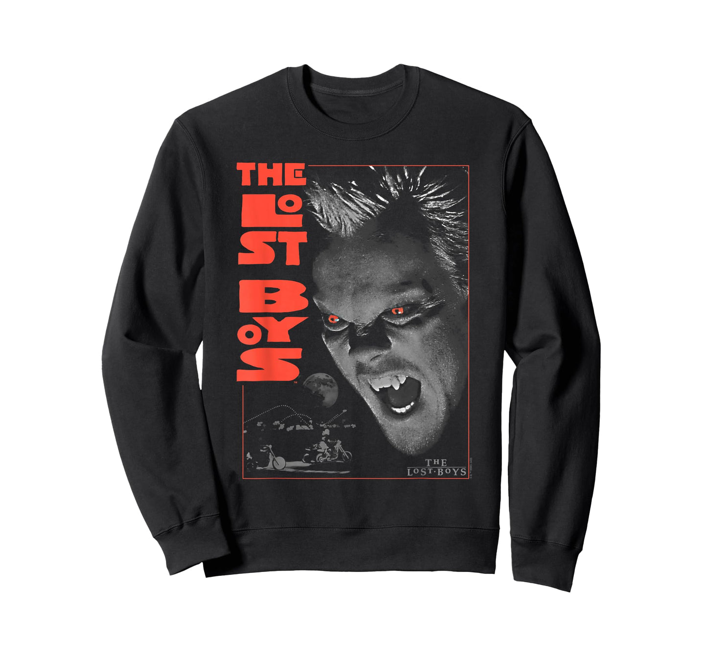 Warner Bros. The Lost Boys Fun to Be a Vampire Poster T-Shirt - Boys, Horror Enthusiasts, Halloween Lovers - Black - Unisex - Short Sleeve - Small