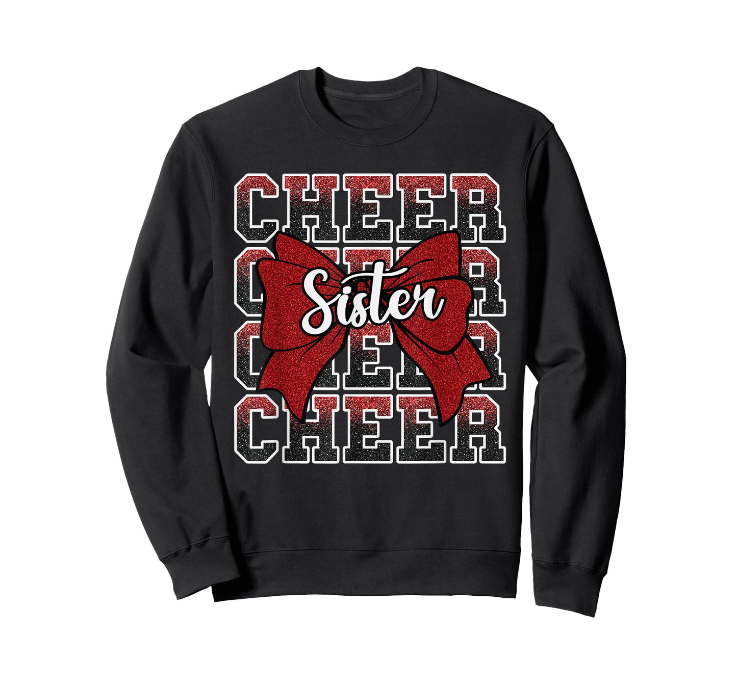 Coquette Cheer Sister Bow Sport Cheerleader Cheerleading Red T-Shirt