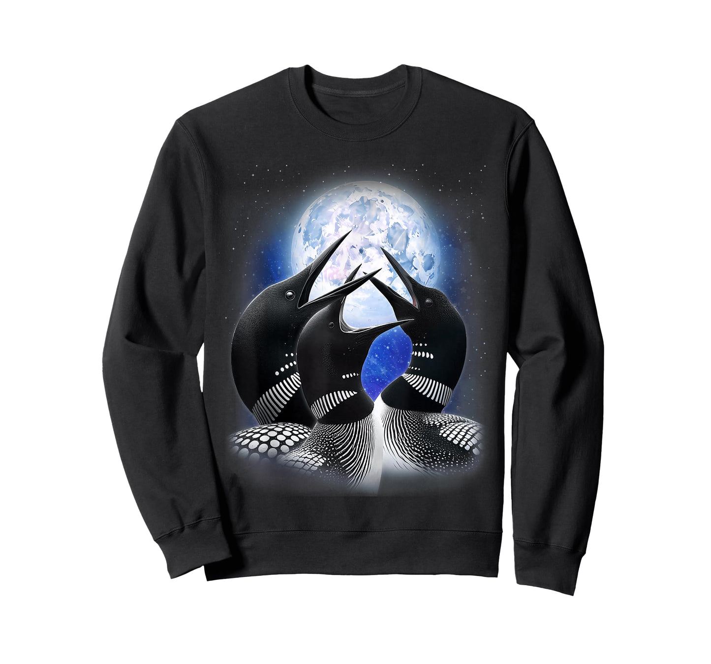 3 Common Loon Howling At The Moon Funny Birdwatcher Birder T-Shirt