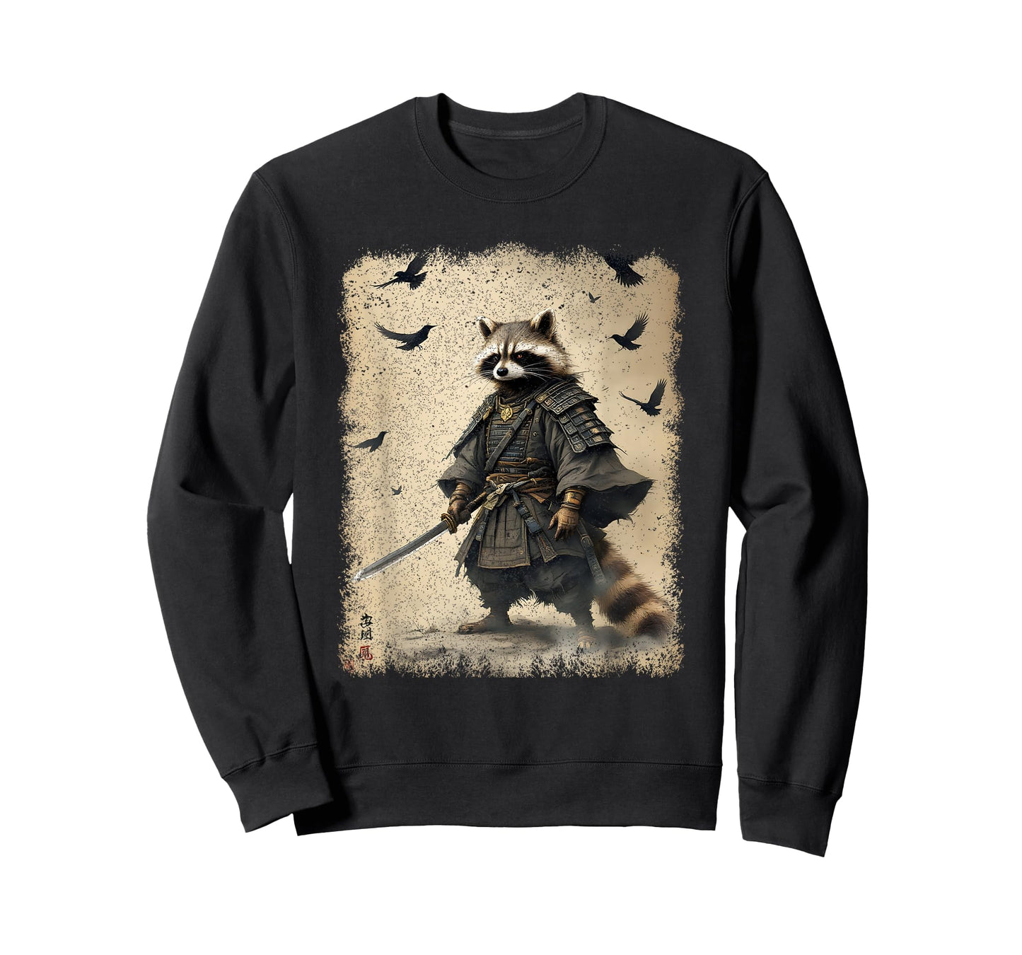 Samurai Raccoon, Japanese Warrior Art | Anime & Samurai T-Shirt
