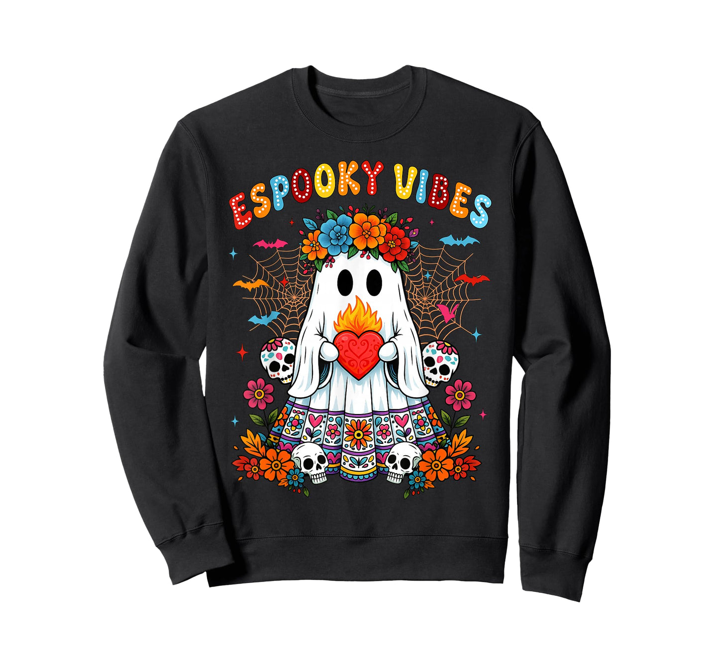Espooky Vibes Day of The Dead Mexican Halloween Ghost Women T-Shirt