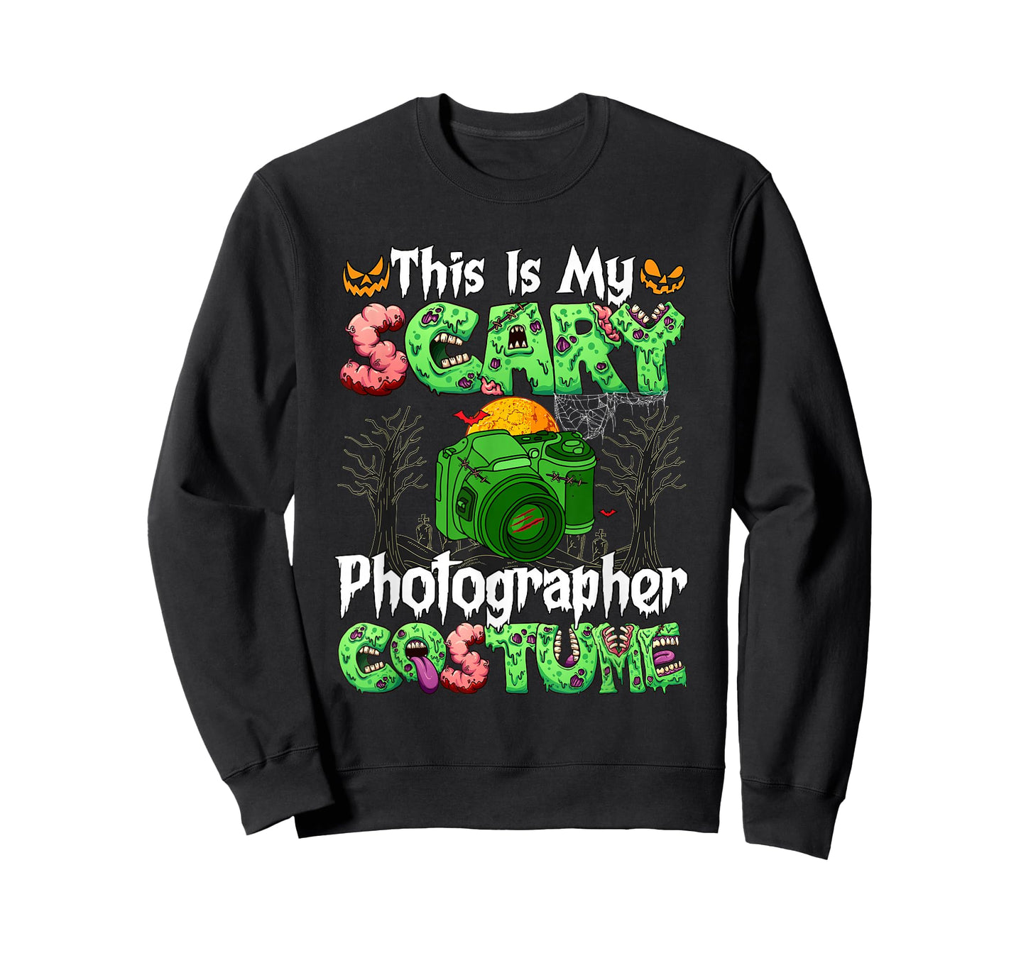 My Scary Photographer Costume Horror Zombie Halloween Job T-Shirt