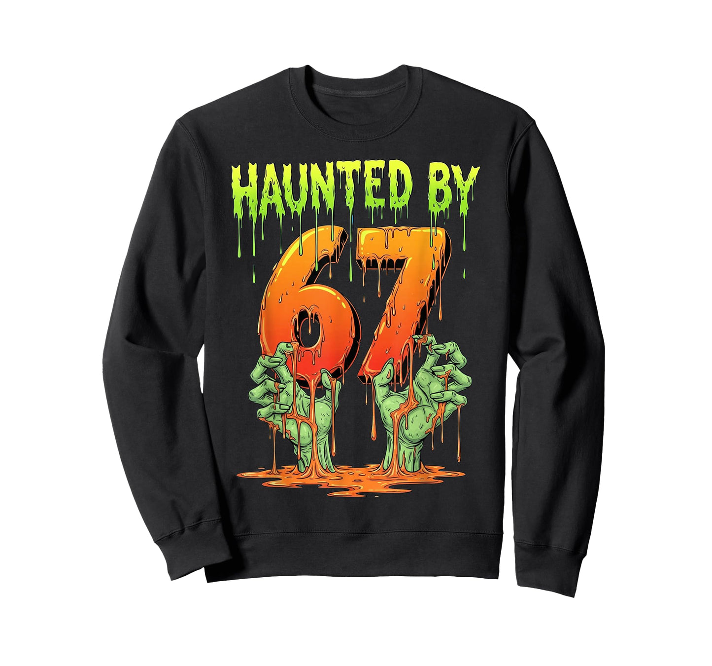 Haunted by 67 Funny Halloween Spooky Season Pumpkin Ghost T-Shirt