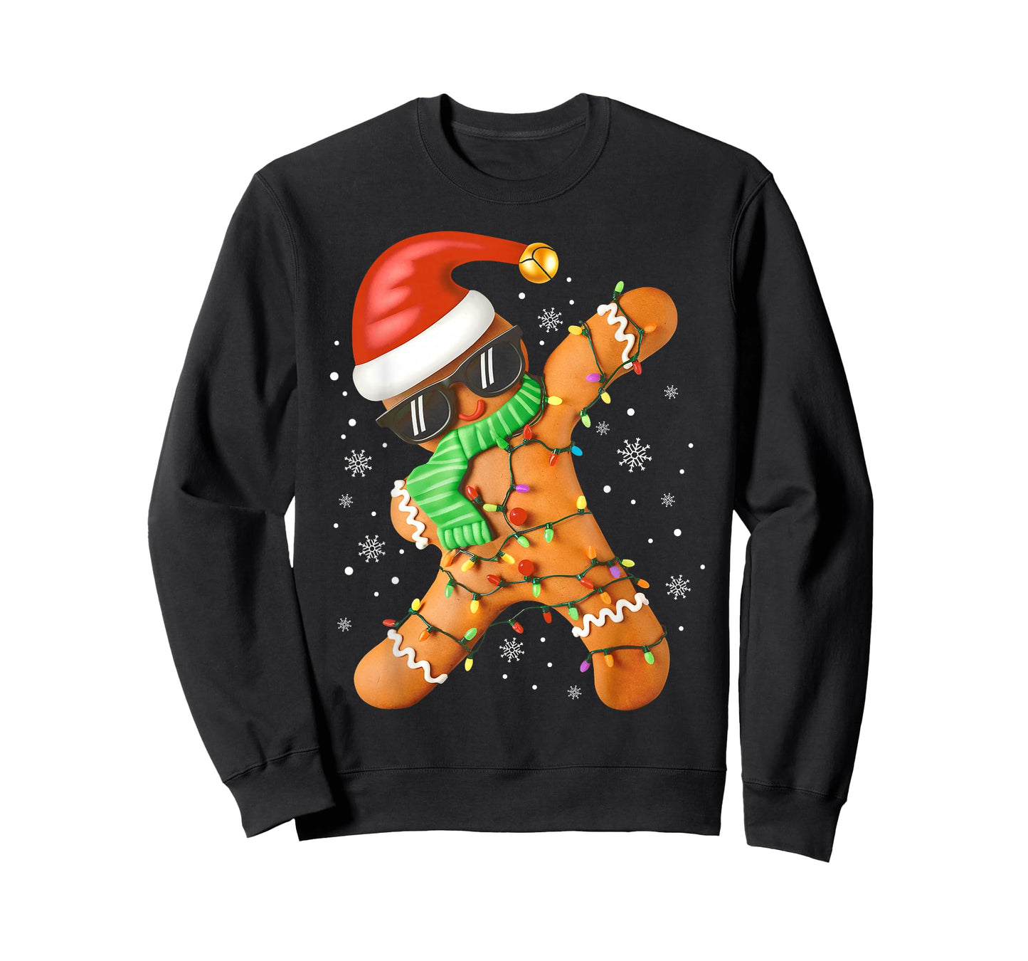 Funny Christmas Boys Kids Dabbing Gingerbread Xmas Pajamas T-Shirt