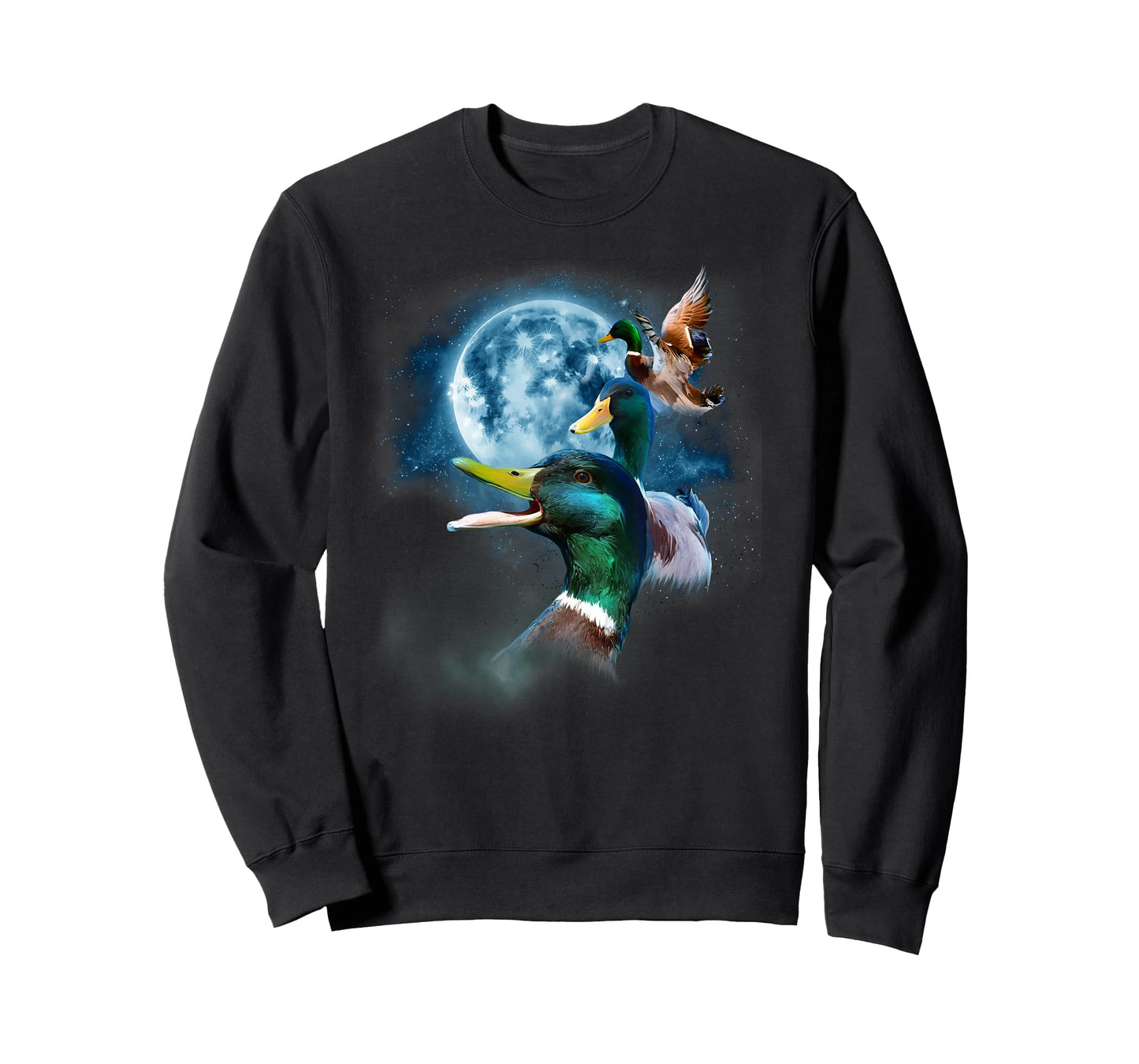 Funny Mallard Duck Shirt - Howling at the Moon Duck T-Shirt