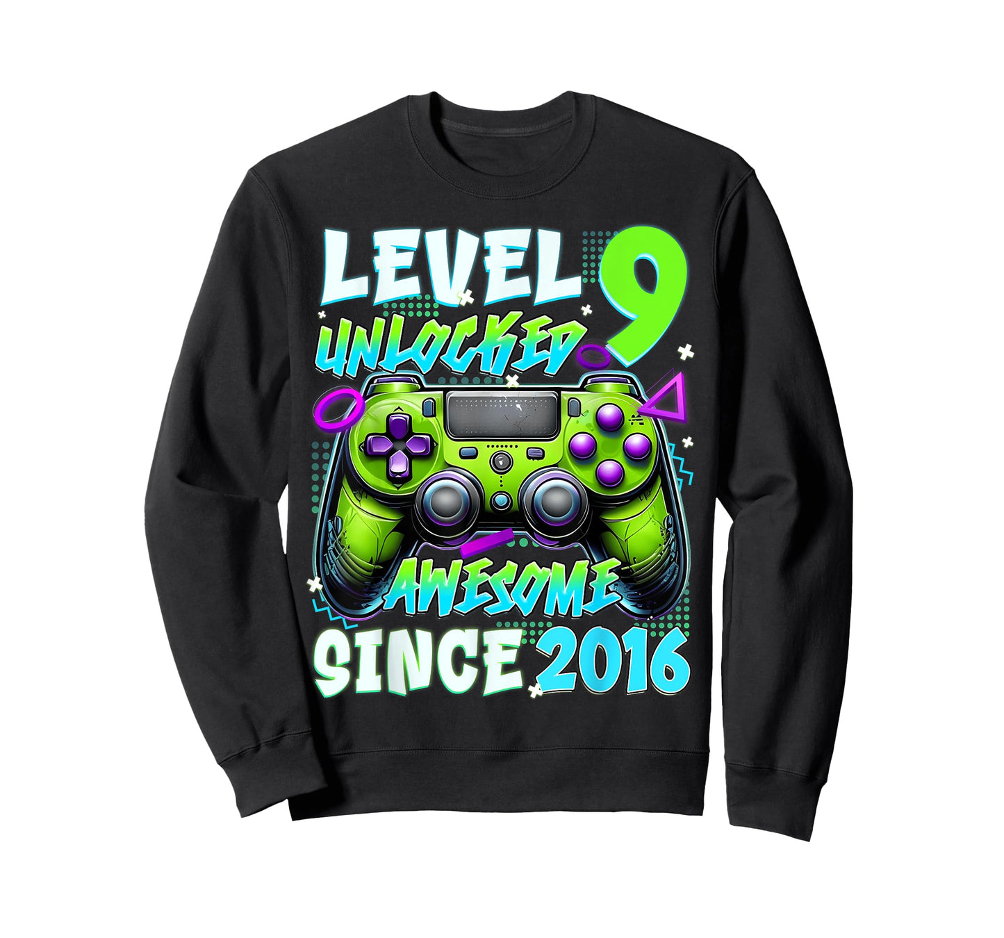 9th Birthday Video Game Level 9 Unlocked Awesome Since 2016 T-Shirt