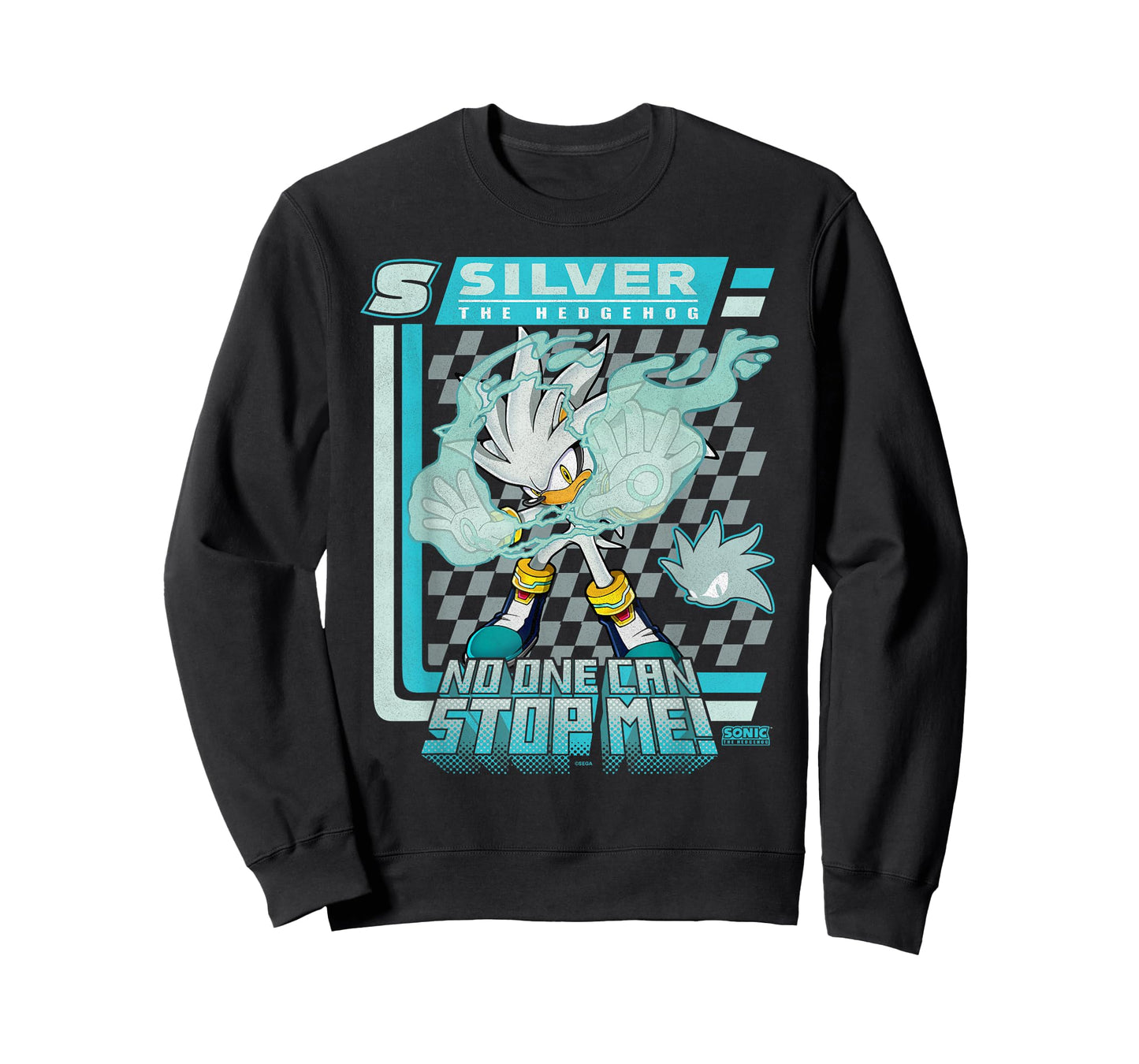 Sonic The Hedgehog Silver The Hedgehog Racing Poster T-Shirt