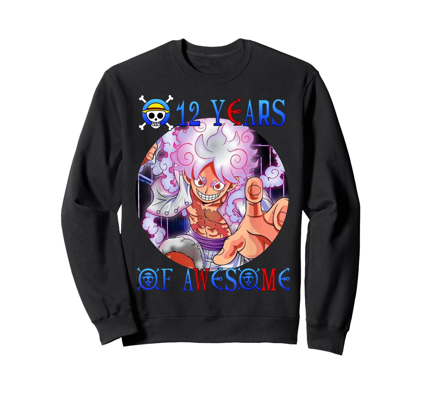 12 Years Of Awesome 12th Birthday Anime Birthday Theme T-Shirt
