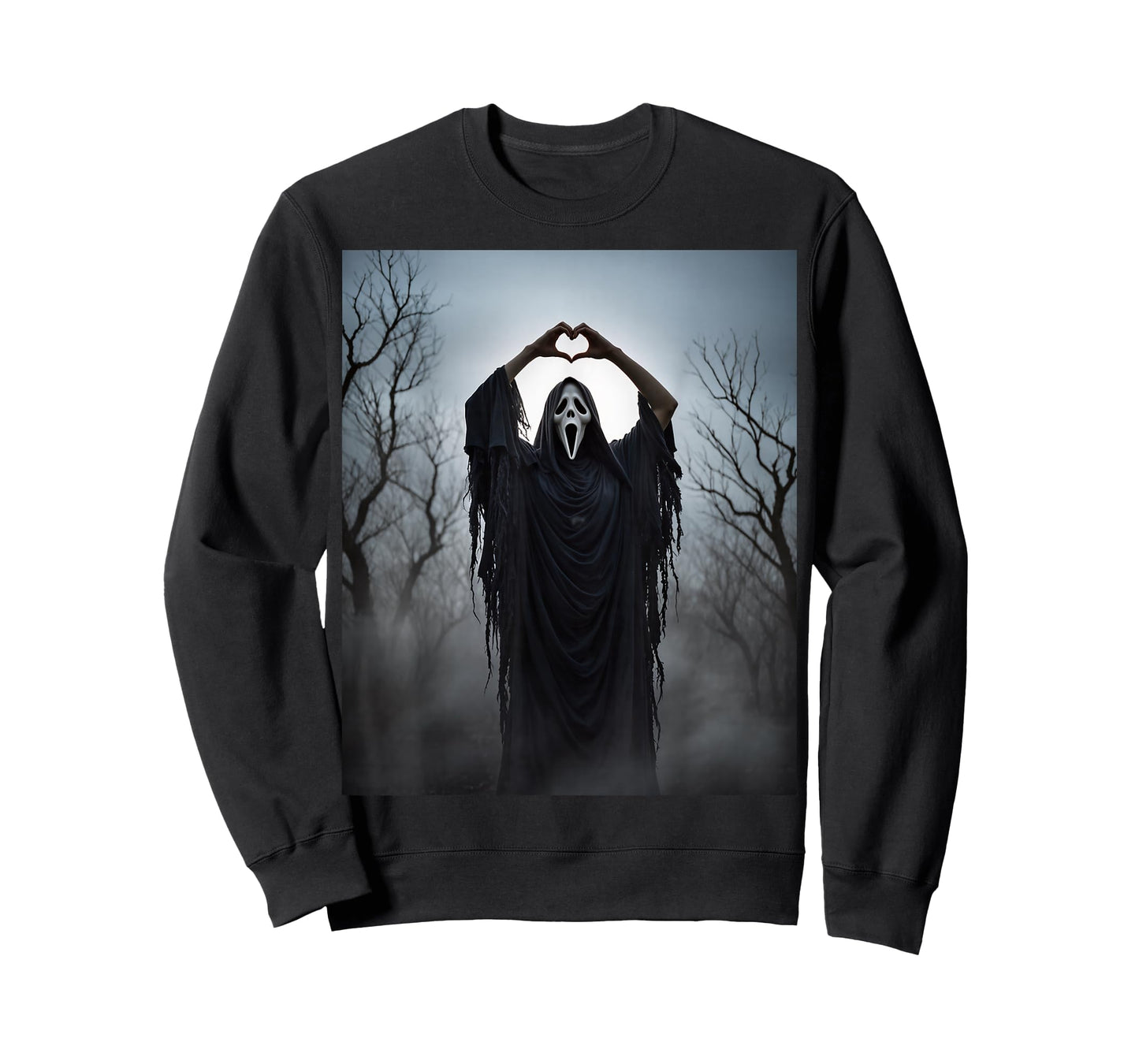 Ghost Heart Hands Scary Face Horror Poster Halloween 2025 T-Shirt