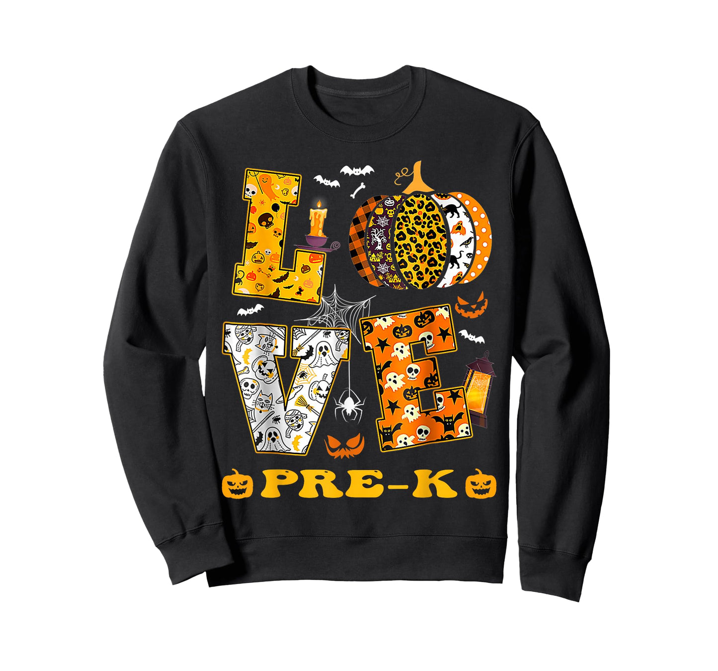 LOVE Pre-K Pumpkin Teacher Student Halloween Costume T-Shirt