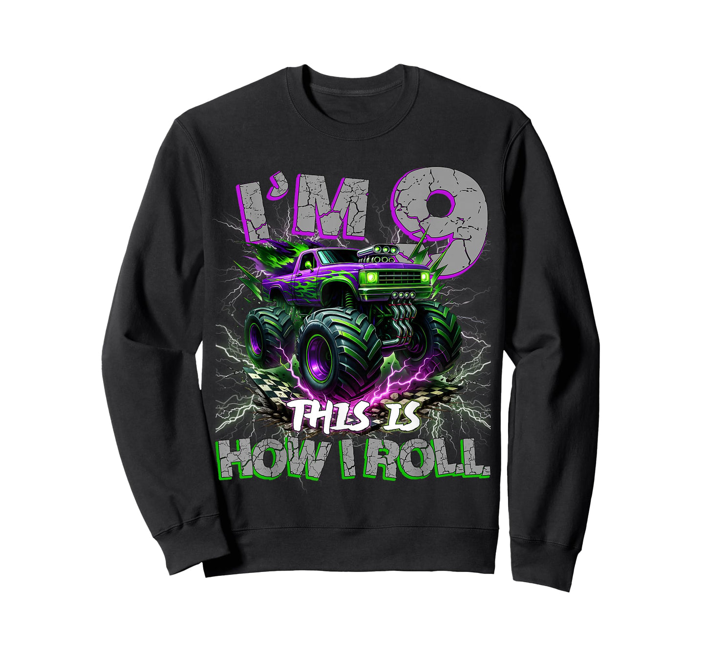 Im 9 Years Olds Monster Truck 9th Birthday Boy Gifts Outfit T-Shirt