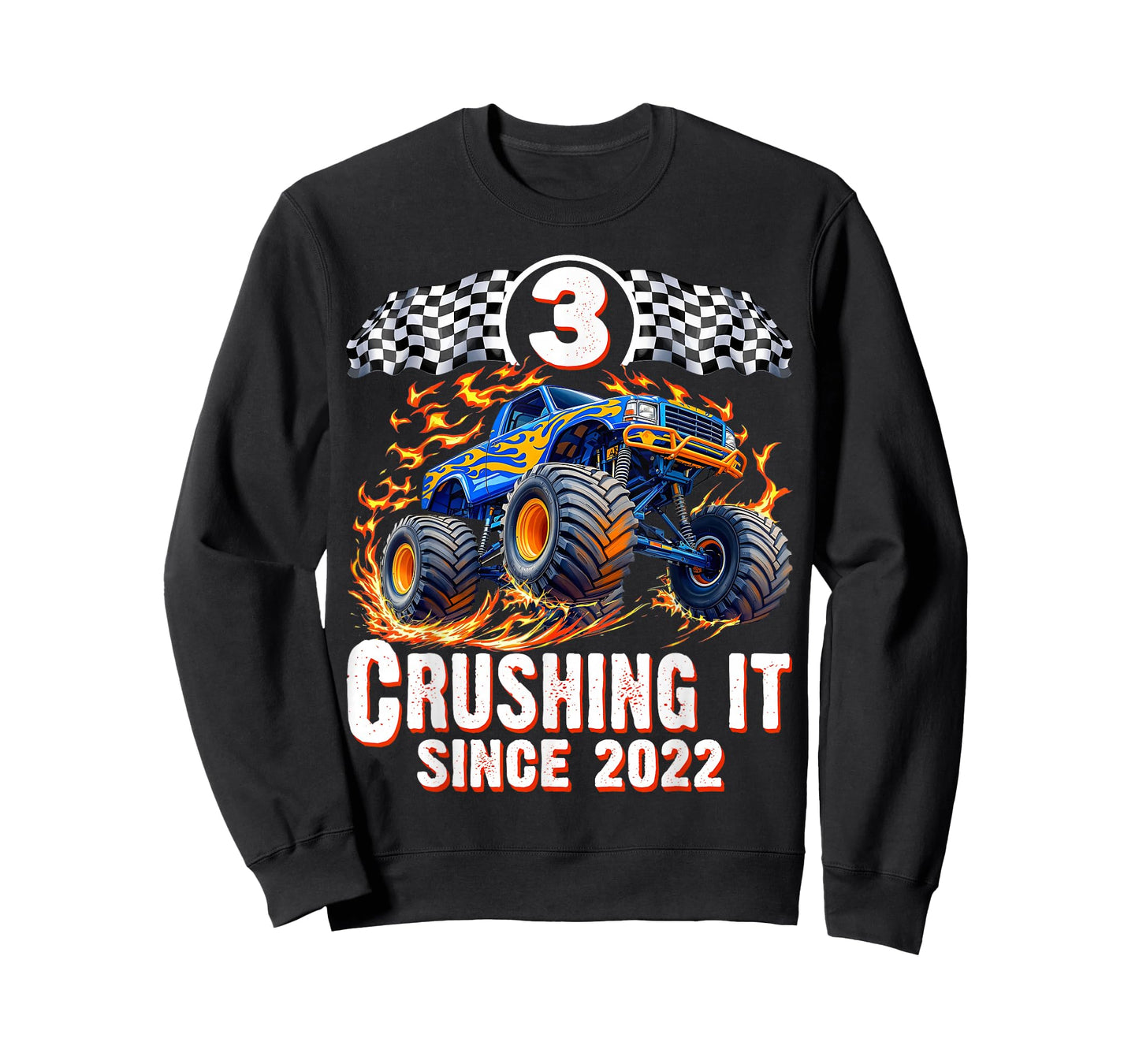 Birthday Monster Truck 3 years Old Boys 3rd Party Born 2022 T-Shirt
