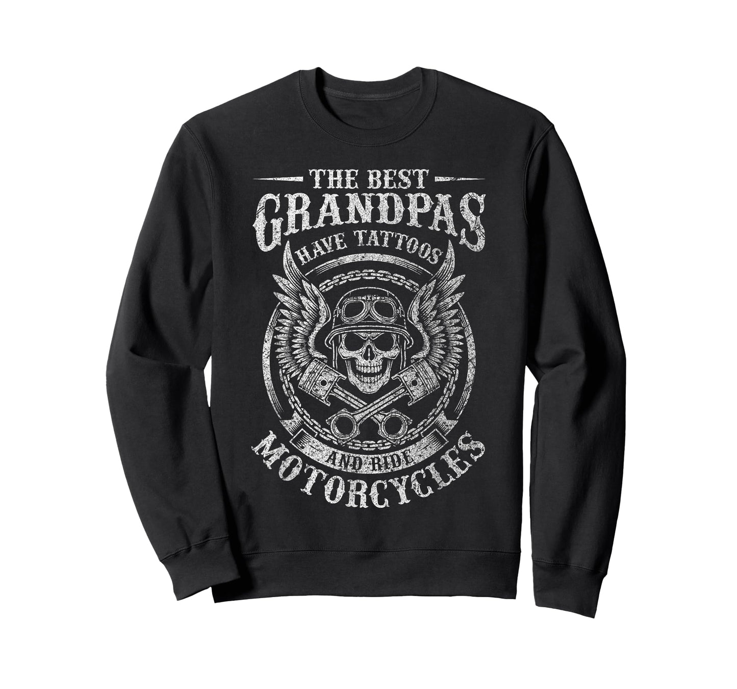 Best Grandpas Have Tattoos And Ride Motorcycles Biker Biking T-Shirt