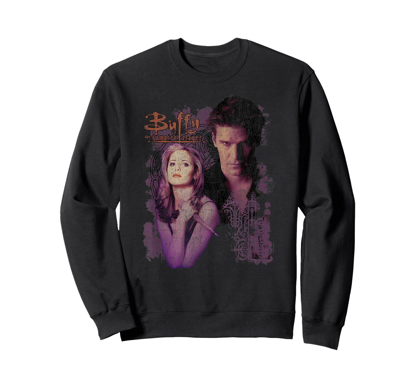 Buffy the Vampire Slayer Buffy and Angel Purple Tint TV Show T-Shirt