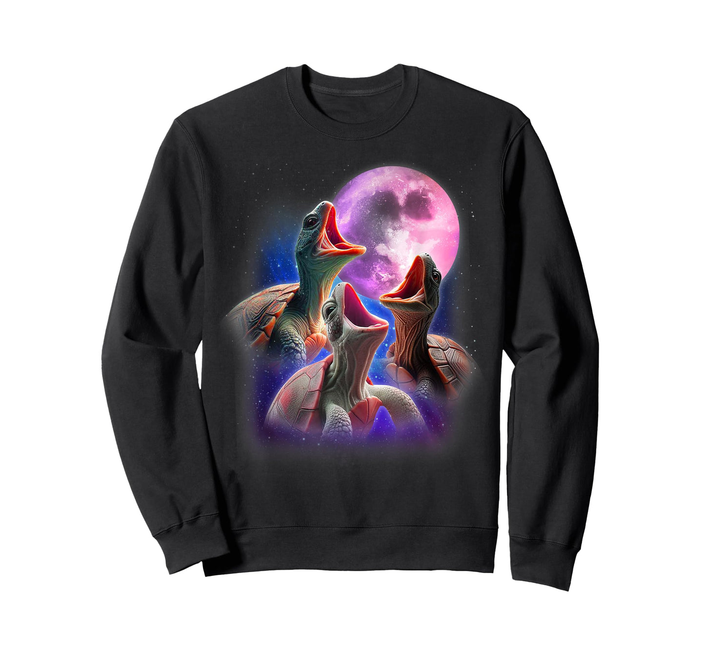 3 Sea Turtles Howling At The Moon Funny Pet Turtle Tortoise T-Shirt