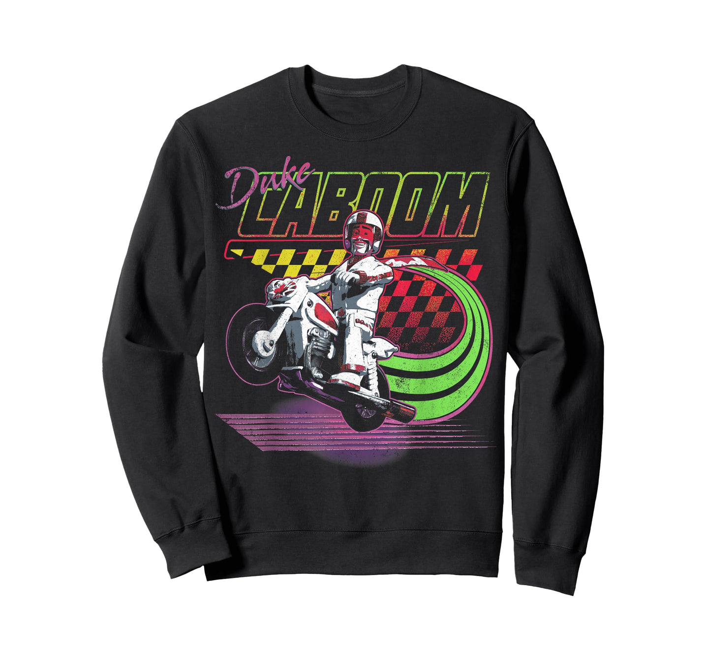 Disney Pixar Toy Story 4 Duke Caboom Neon Colors Poster T-Shirt
