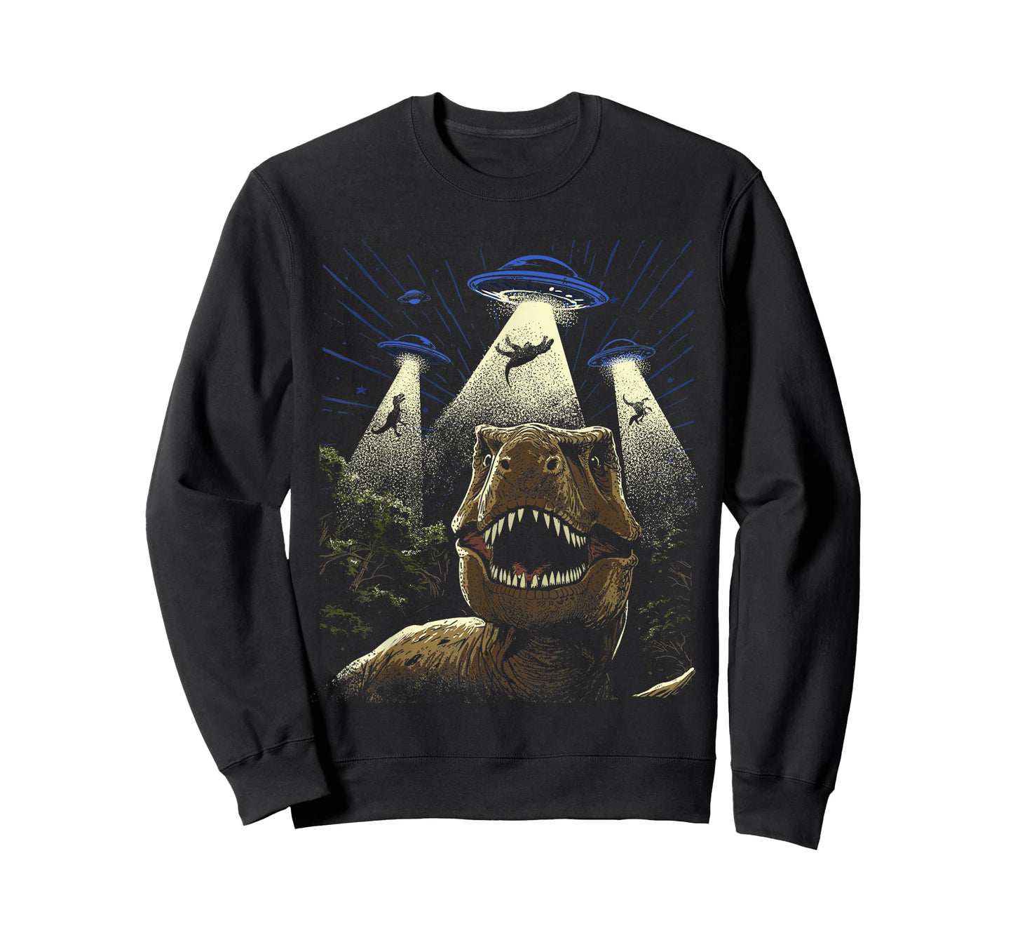 Alien Dinosaur Shirt T-Rex Dinosaur Selfie UFO Abduction T-Shirt