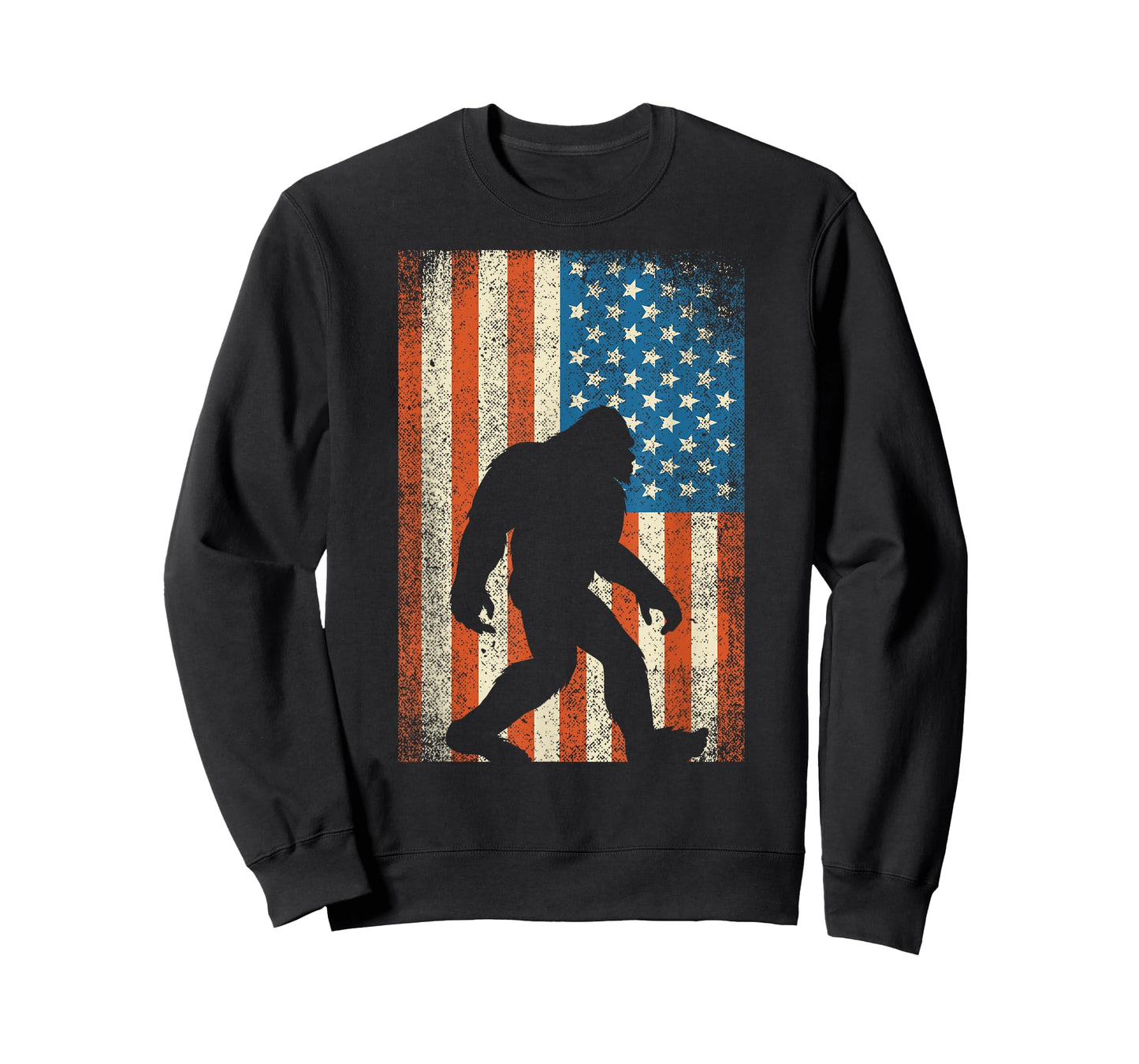 Bigfoot Sasquatch I Believe T-Shirt Patriot American Flag USA T-Shirt