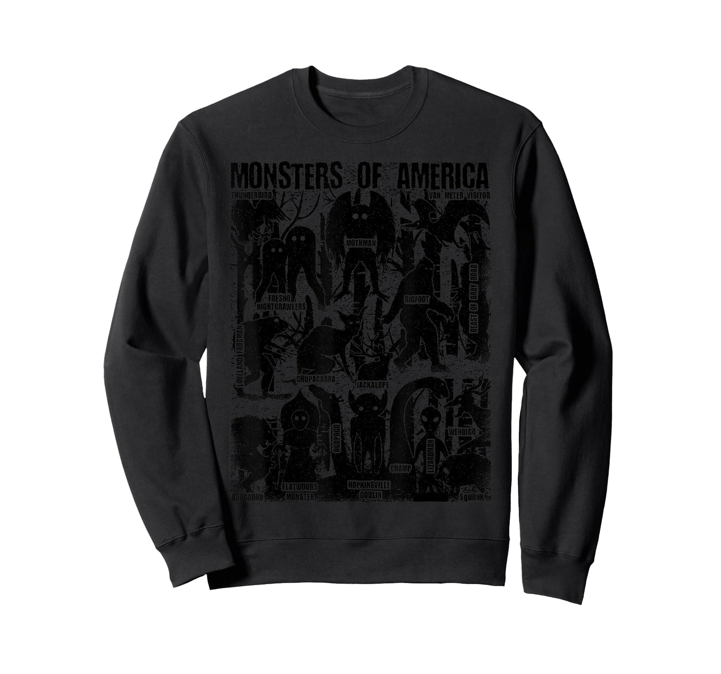 Bigfoot Mothman Champ And Other Monsters Of America Cryptid T-Shirt