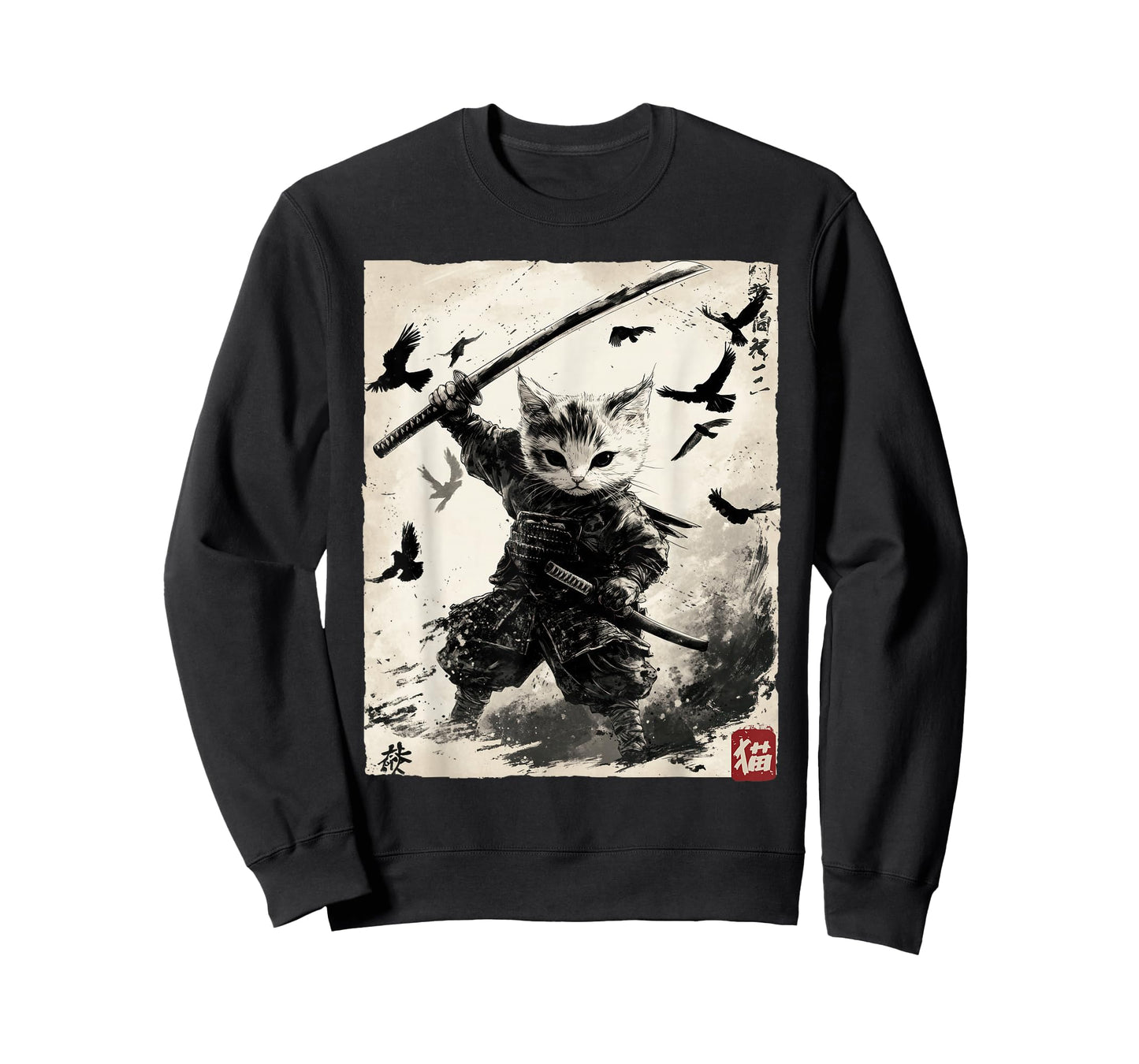 Ninja Kitten | Japanese Samurai Cat | Kawaii Ninja Cat T-Shirt