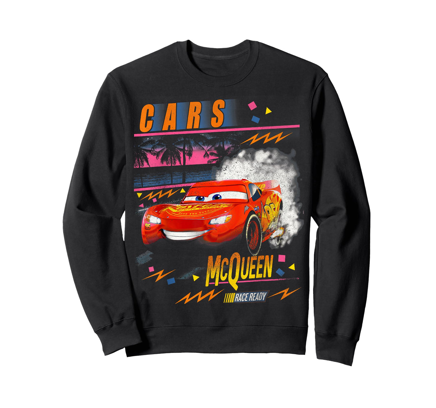 Disney Pixar Cars Lightning McQueen Palm Tree Sunset T-Shirt