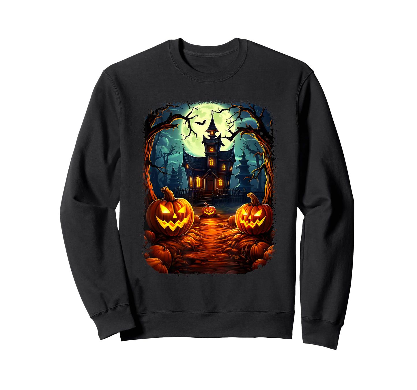 Halloween Haunted House Pumpkin Ghosts Spooky Season T-Shirt