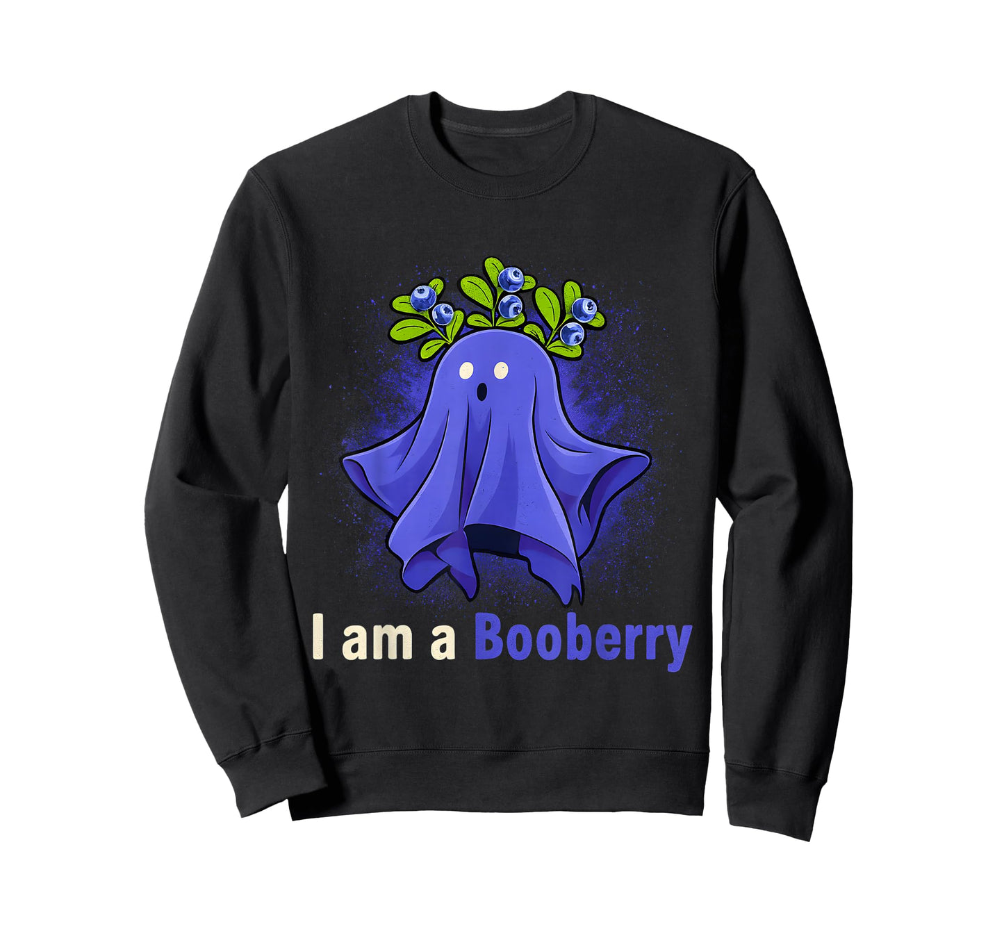 I Am a Booberry Funny Ghost Blueberry Halloween Pun T-Shirt