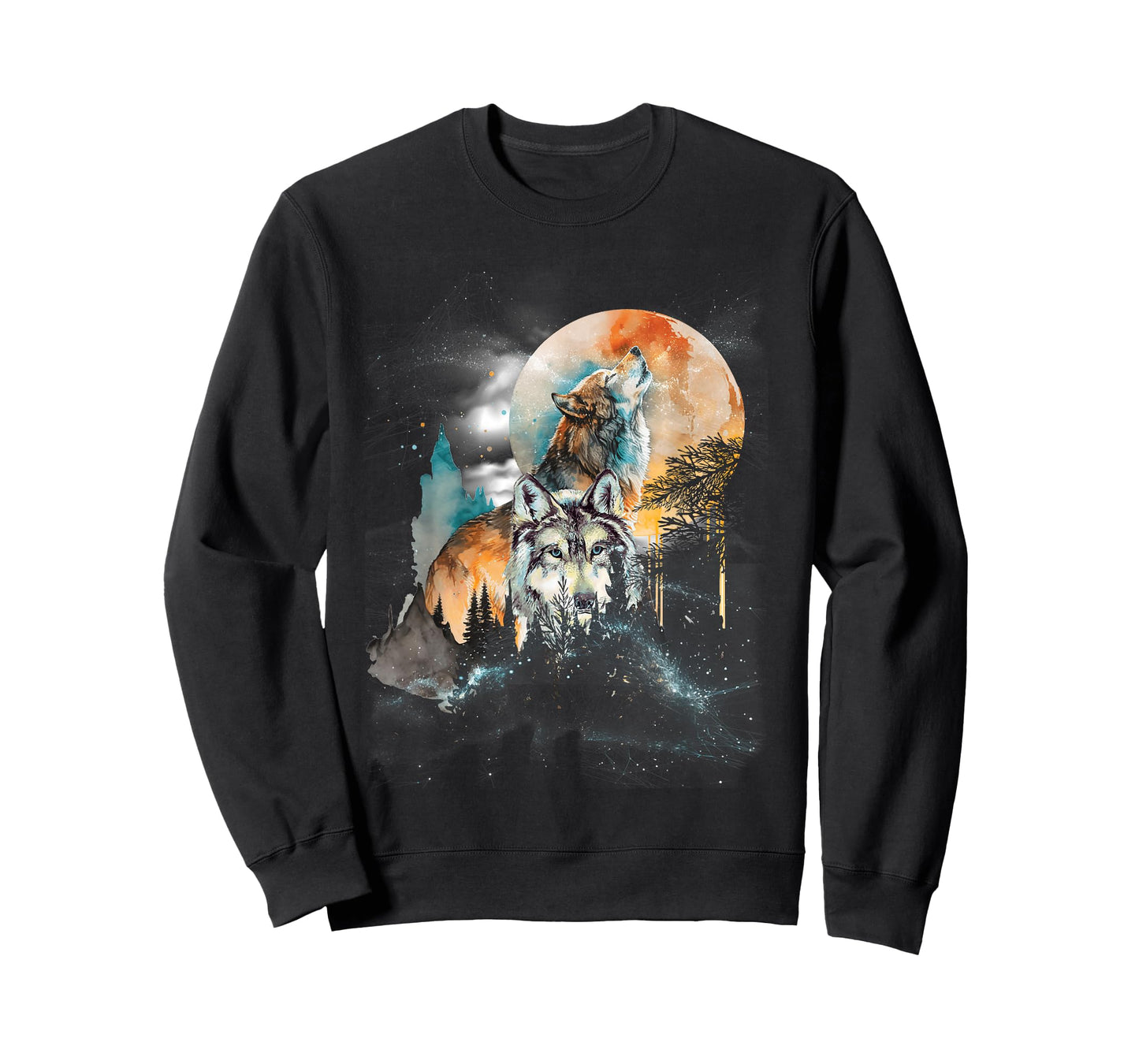 Wildlife The Mountain Wolf Native American Wolves Wolf Lover T-Shirt