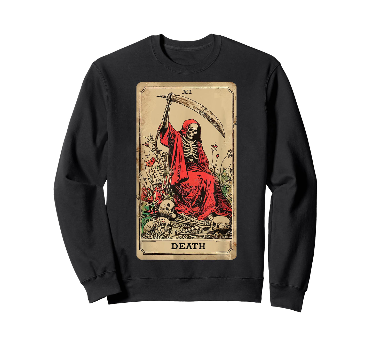 Vintage Tarot Card Death XIII Angel Skull Dead Reaper Grim T-Shirt