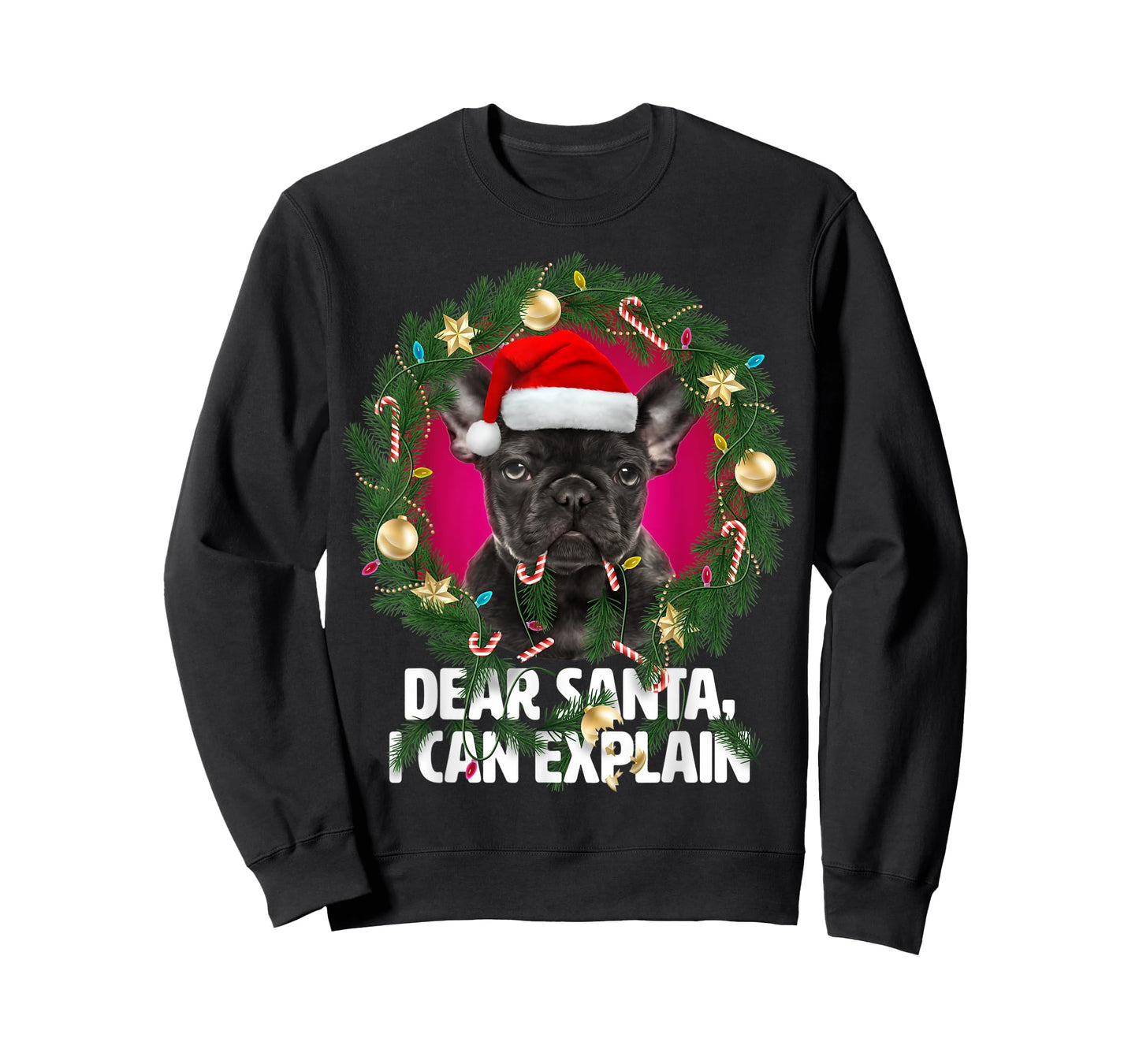 Dear Santa French Bulldog - Naughty for Christmas T-Shirt