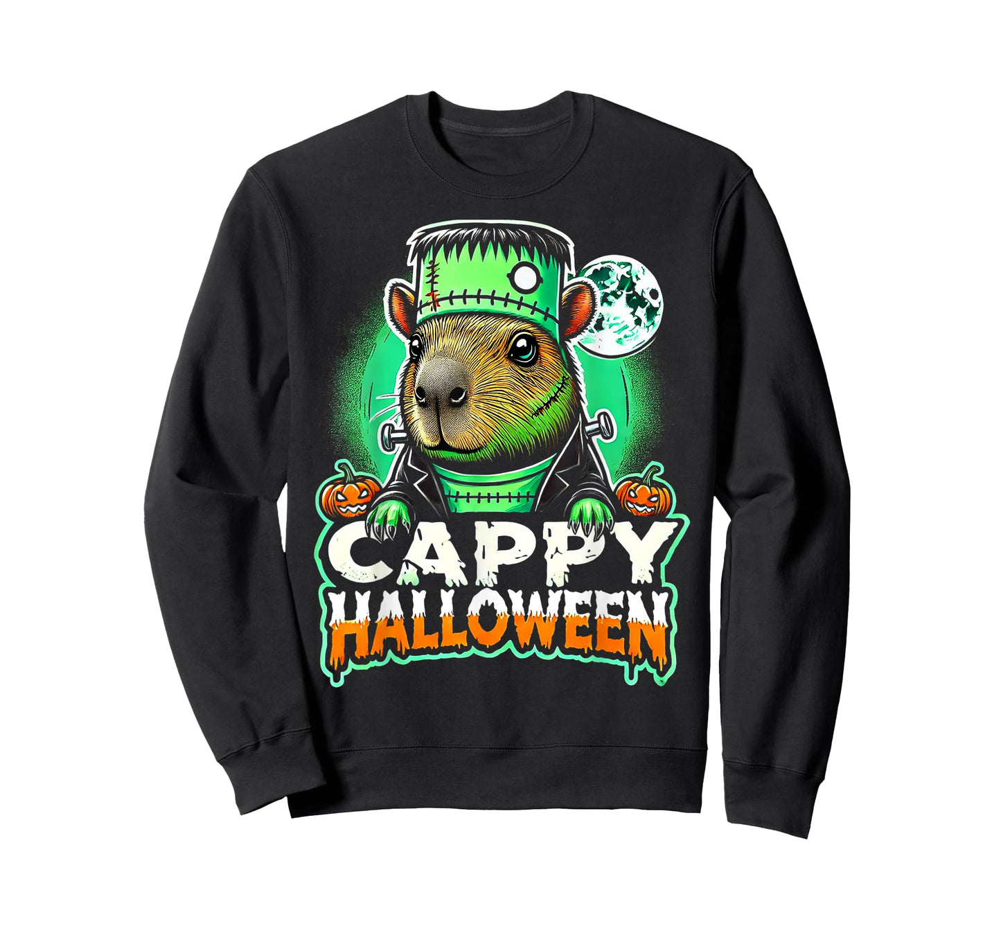 Cappy Halloween - Capybara Frankenstein - Funny Scary Spooky T-Shirt