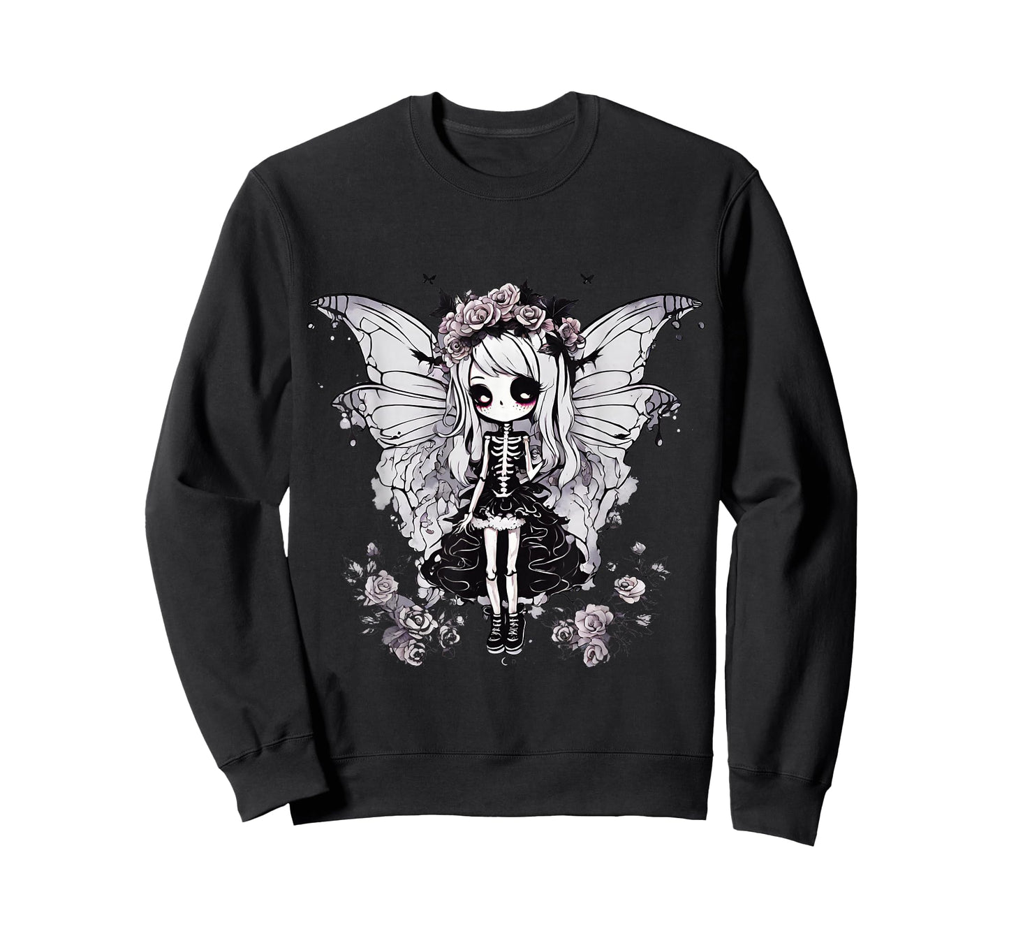 Skeleton Fairy Anime Goth Kawaii T-Shirt
