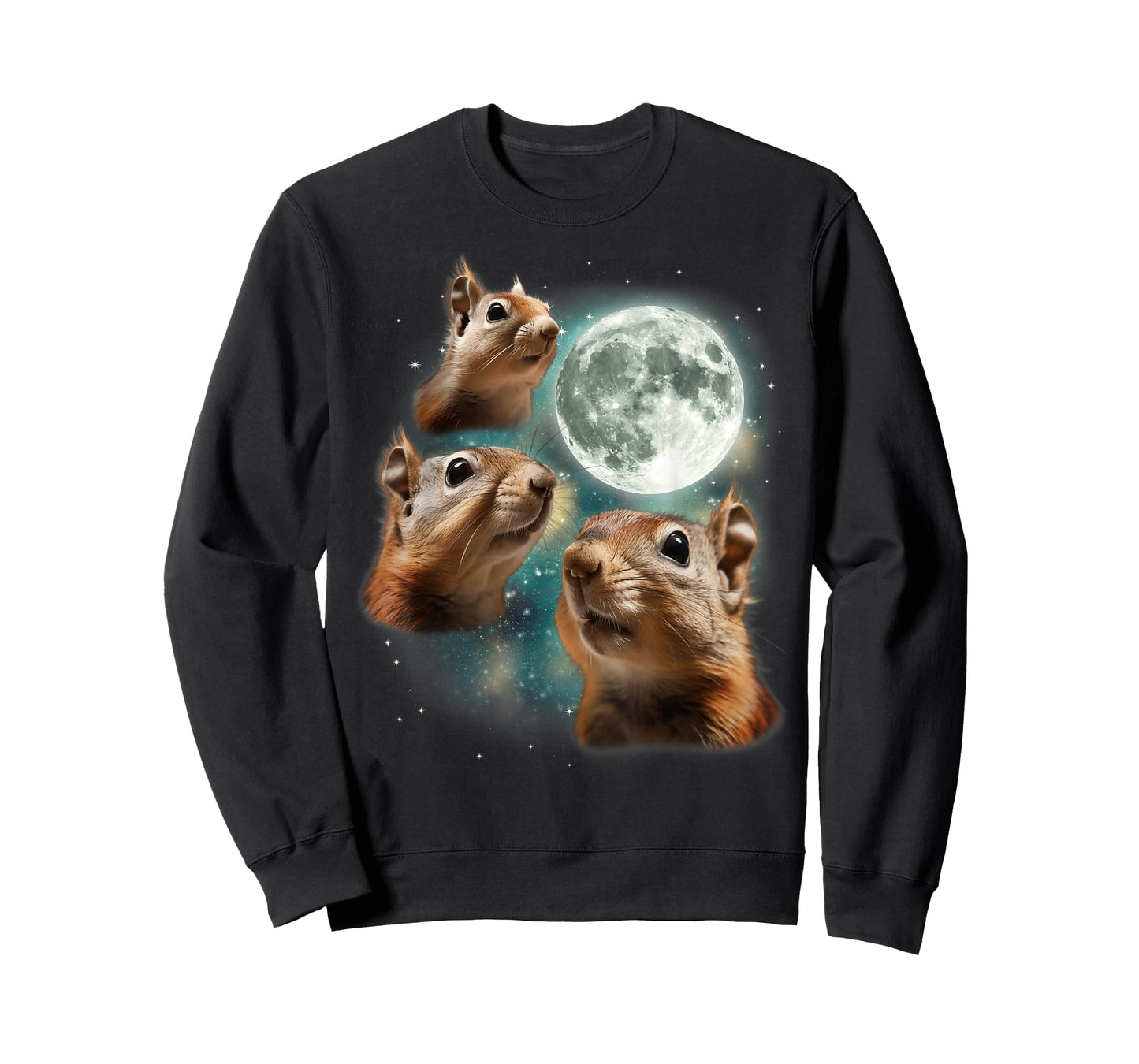 3 Squirrel Moon | Three Howling Nuts Funny Wildlife Squirrel T-Shirt