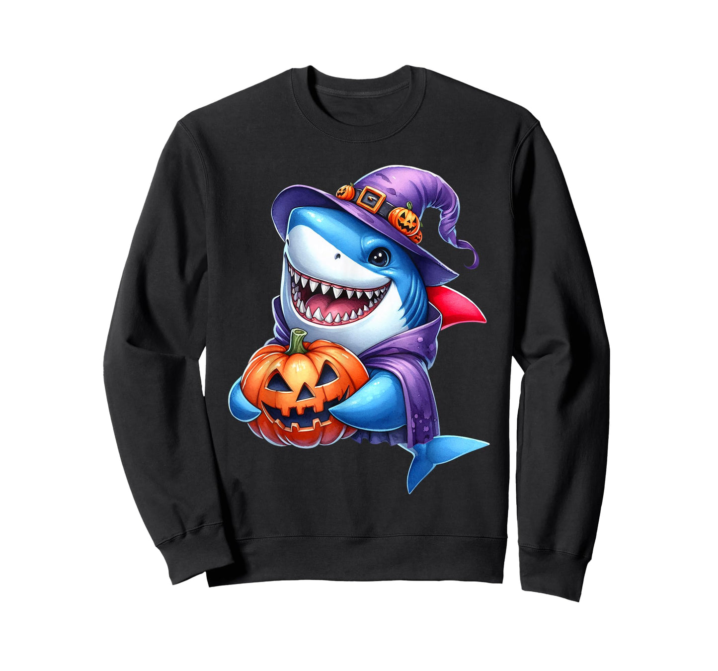 Shark Halloween Shark Lover Pumpkin Shark Halloween Boy Kids T-Shirt