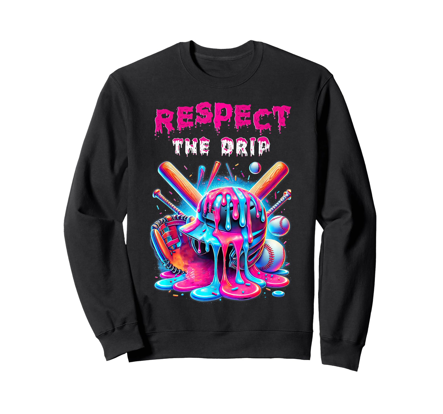 Baseball Drip Boys Ice Cream Drip Youth Respect The Drip T-Shirt