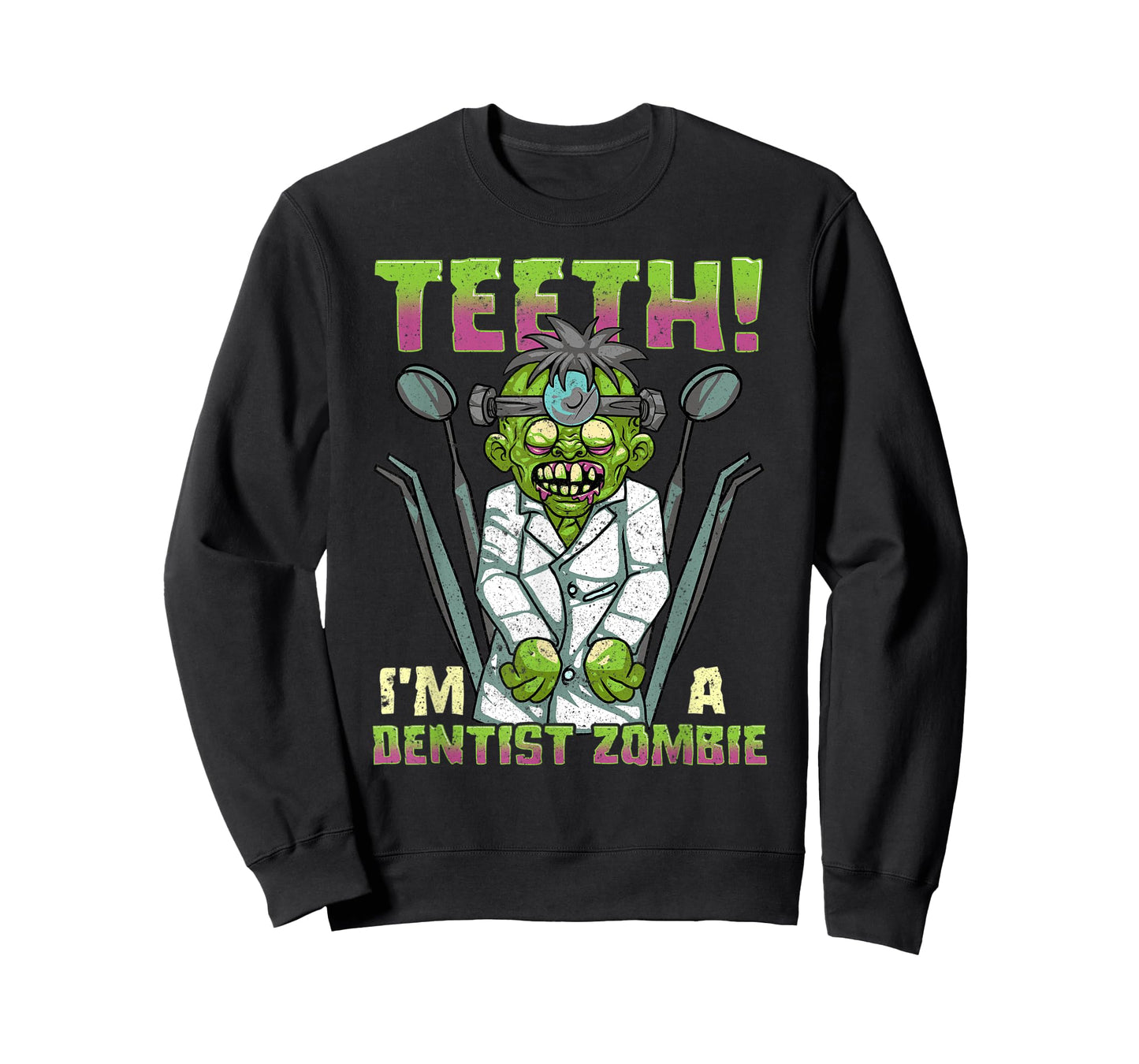 Funny Halloween Dentist Zombie Dental Hygienist Assistant T-Shirt