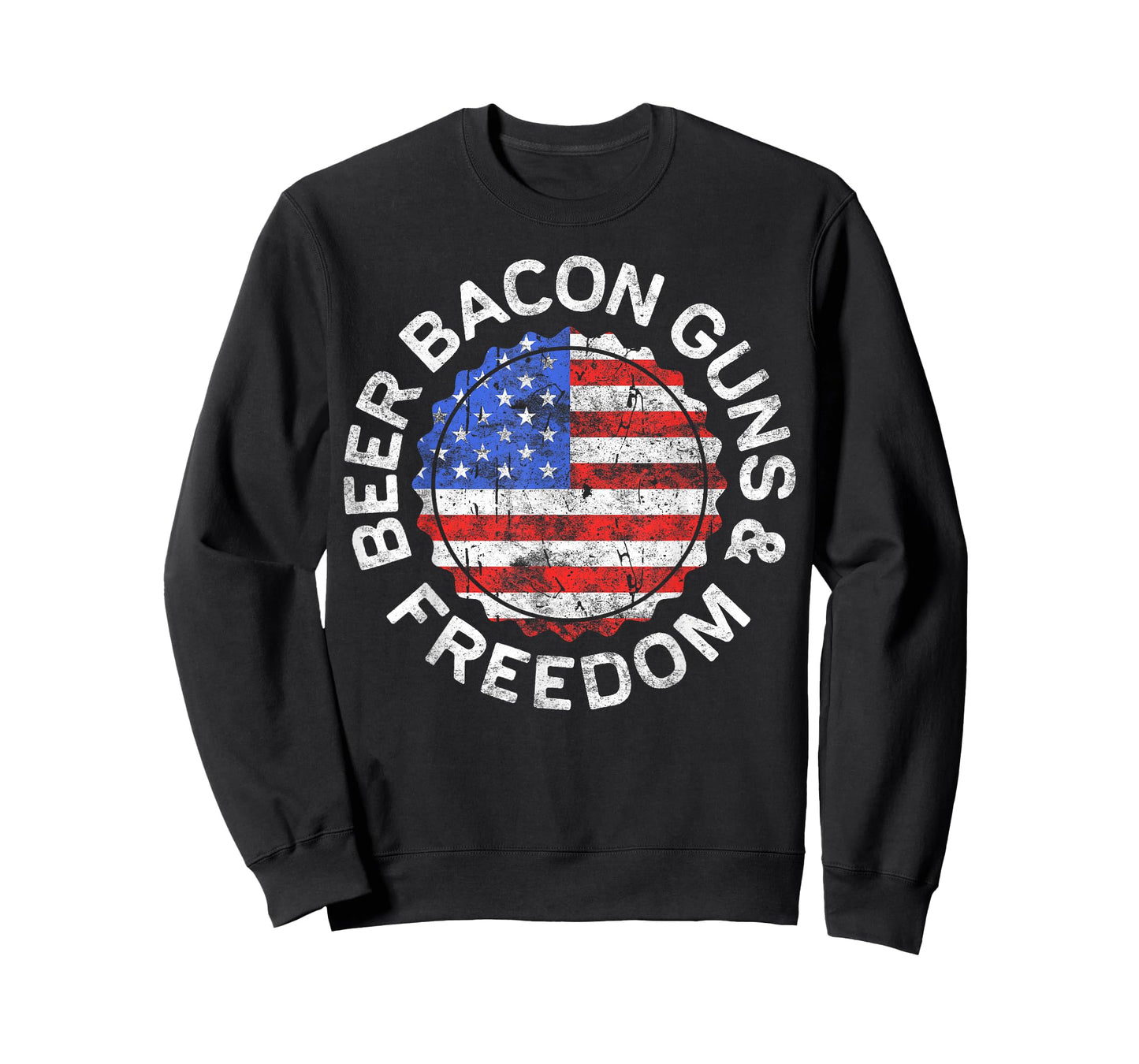 Beer Bacon Guns And Freedom Shirt Drinking 4th of July T-Shirt for Women Men