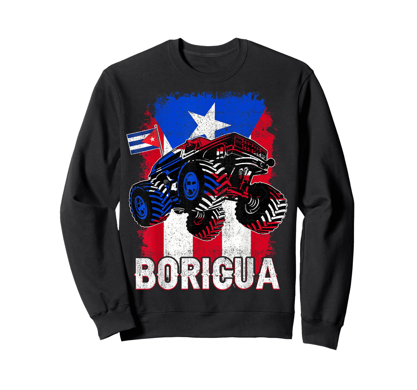 Boricua Puerto Rican Flag Monster Truck Rico Kid Boy Toddler T-Shirt