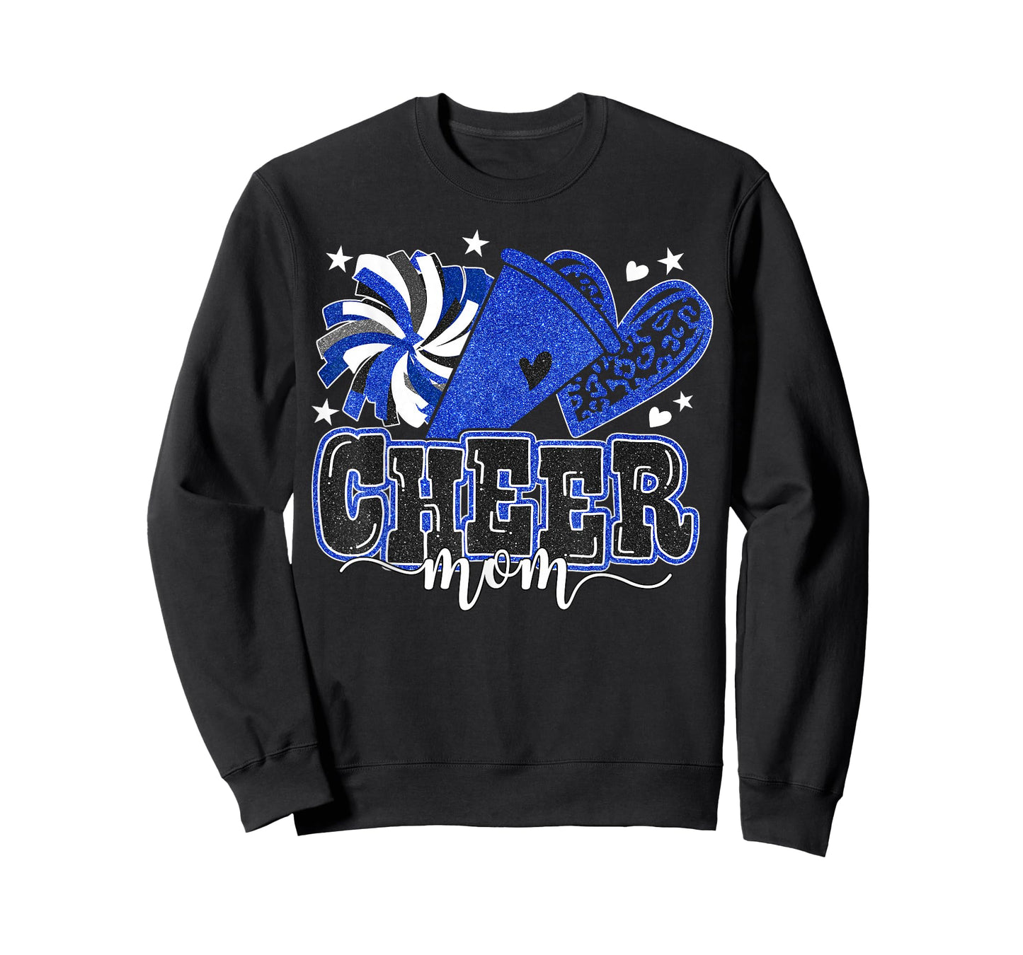 Cheer Mom Blue Cheerleader Game Day Cheer Mama Football T-Shirt