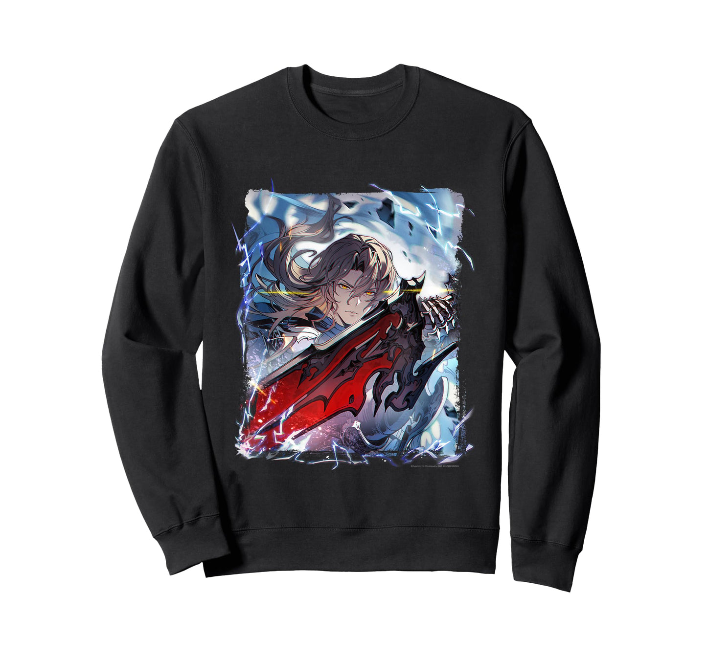 Cygames, Inc. Granblue Fantasy Versus: Rising Black Anime T-Shirt - Small - Short Sleeve - Unisex-Adults