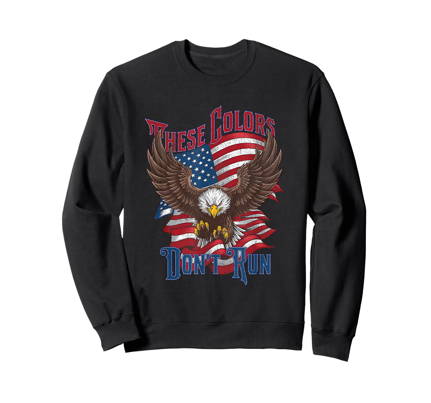 These Colors Don’t Run Bald Eagle USA Flag Patriotic Flag T-Shirt