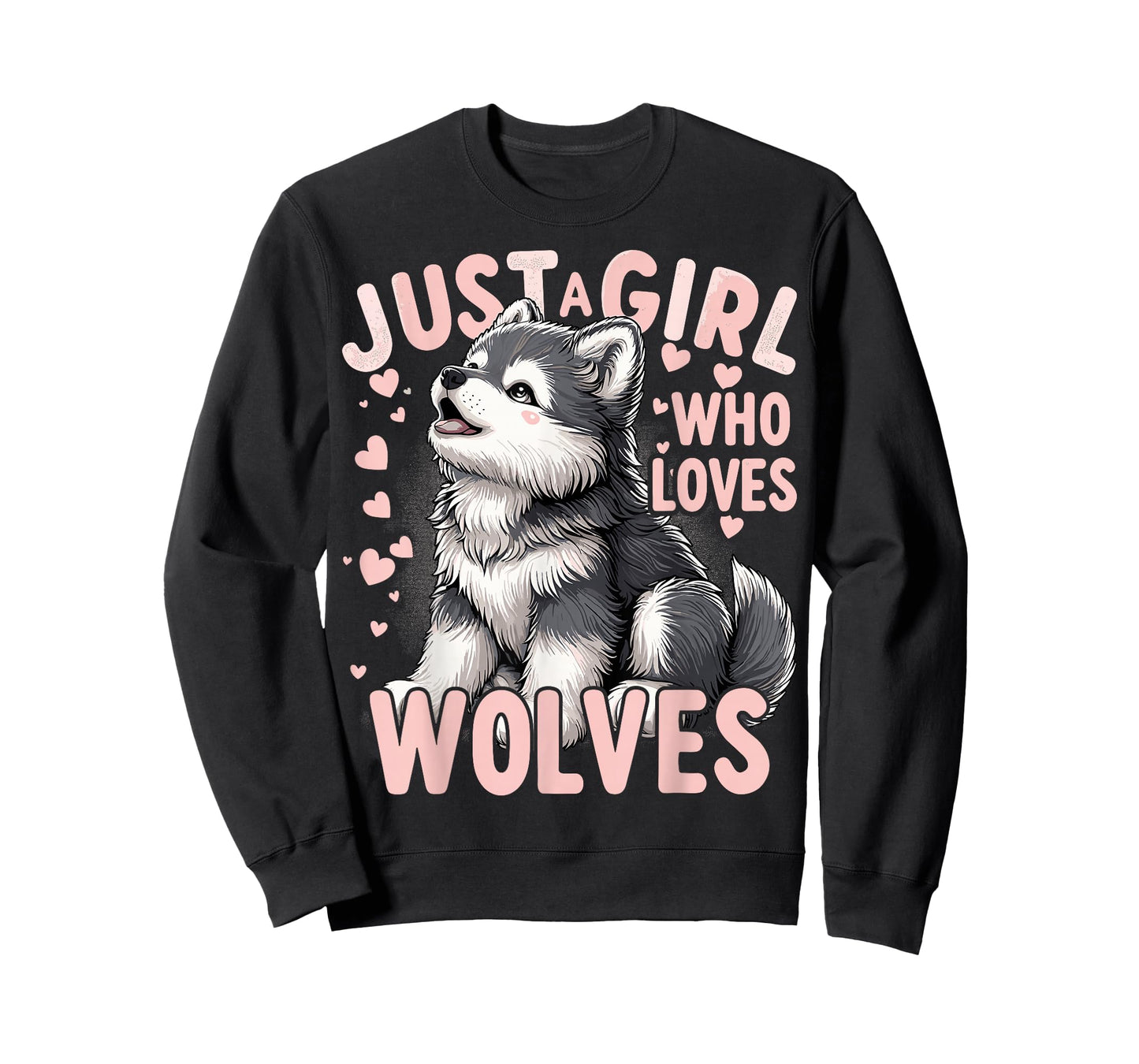 Wolf Cute Just A Girl Who Loves Wolves T-Shirt