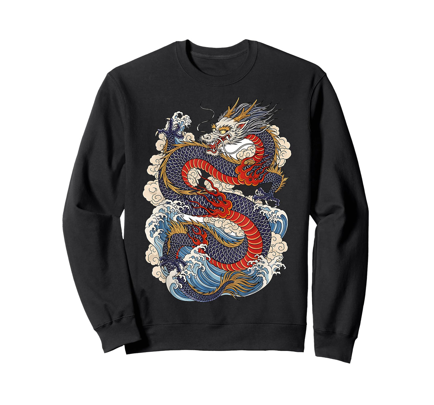 Traditional Chinese Dragon East Asia Dragon Ukiyoe Japanese T-Shirt