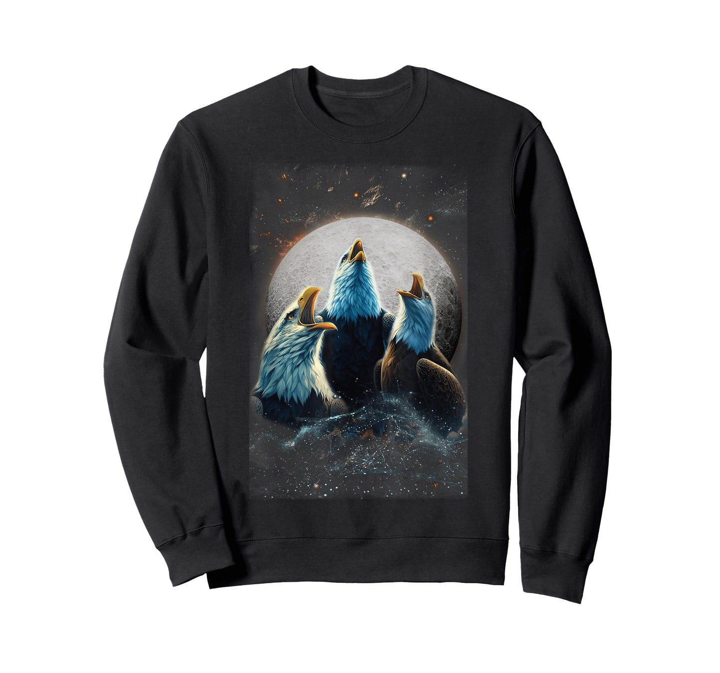 Three Eagles Howling At The Moon Funny Parody Eagle T-Shirt