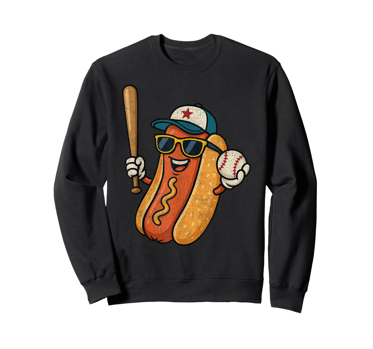Retro Vintage Baseball Hot Dogs - Funny Baseball Hot Dog T-Shirt