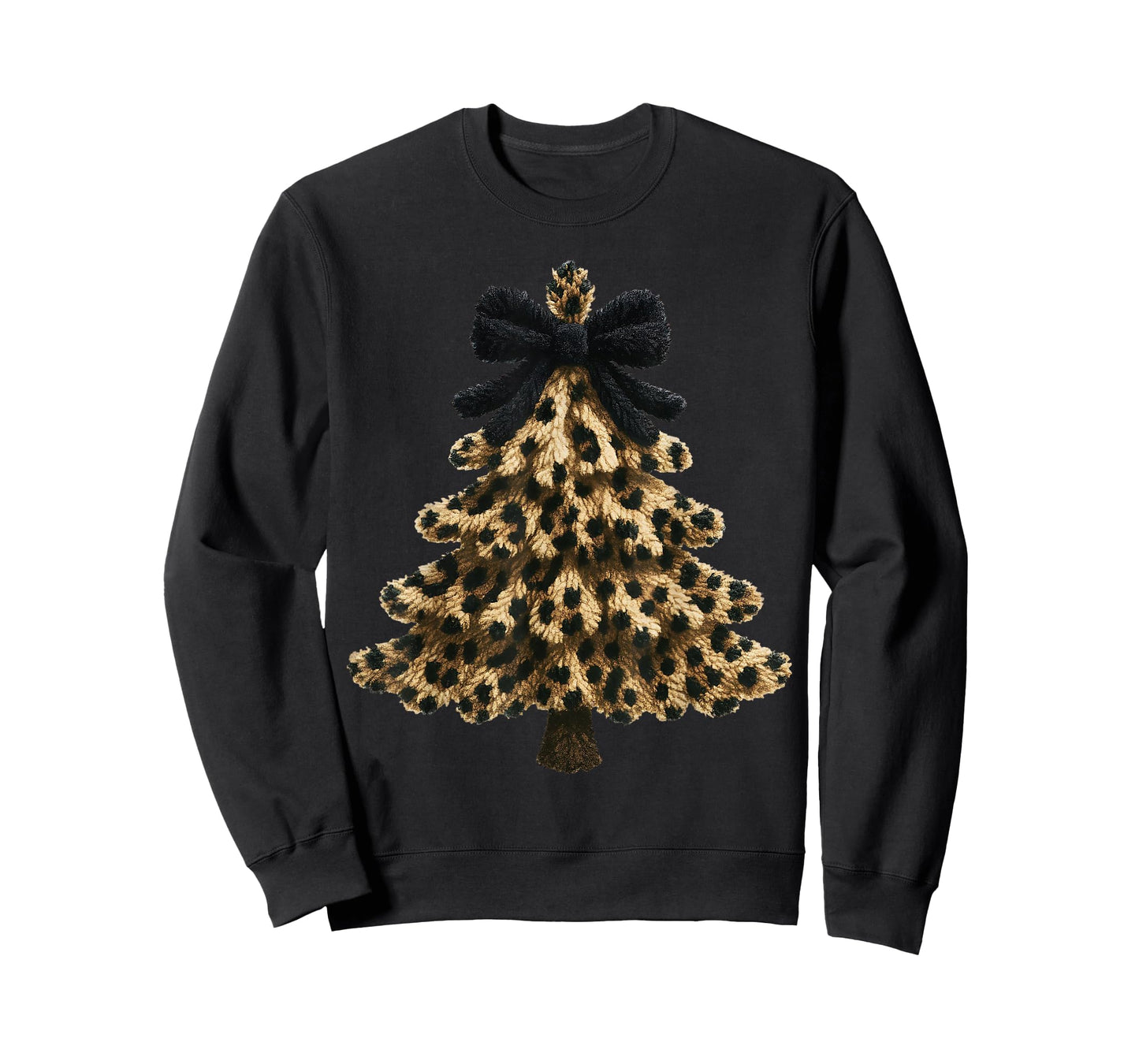 Women Coquette Bow Leopard Christmas Tree Xmas Holiday Kids T-Shirt