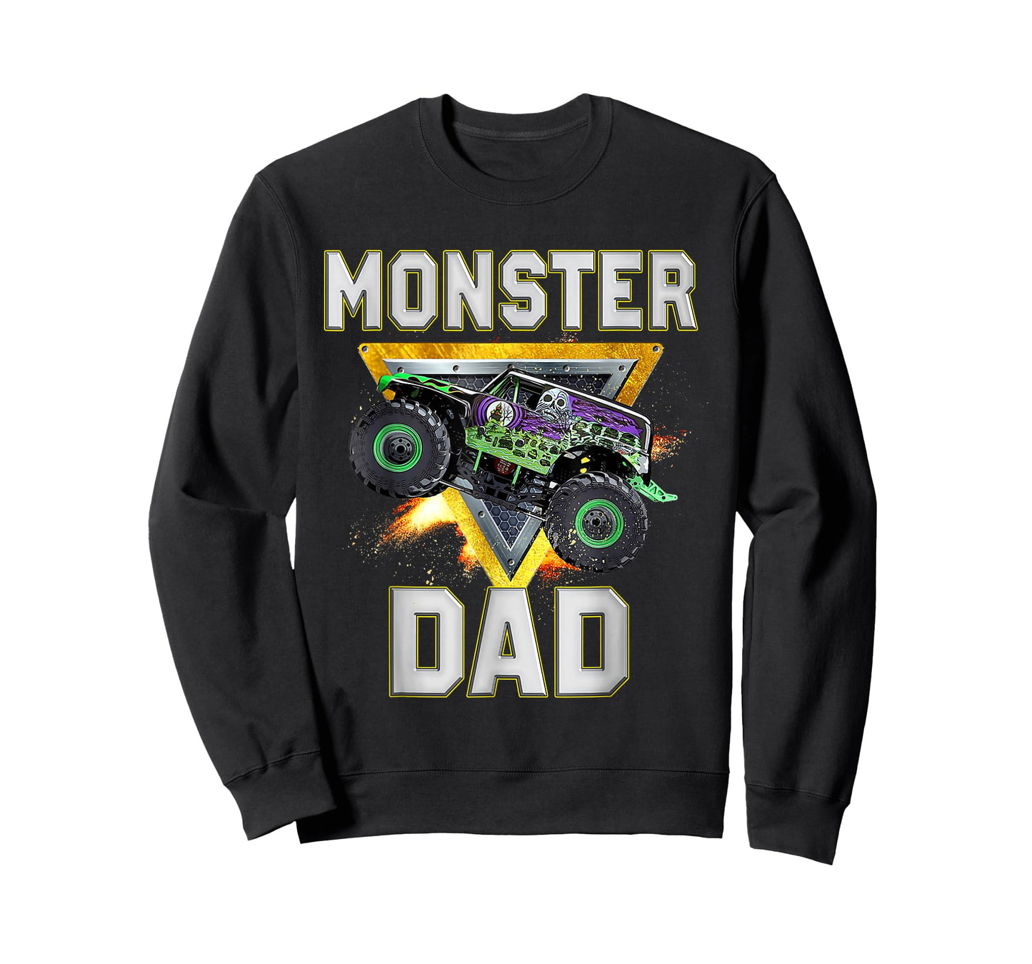 Monster Truck Dad Family Birthday Party Father's Day Gift T-Shirt