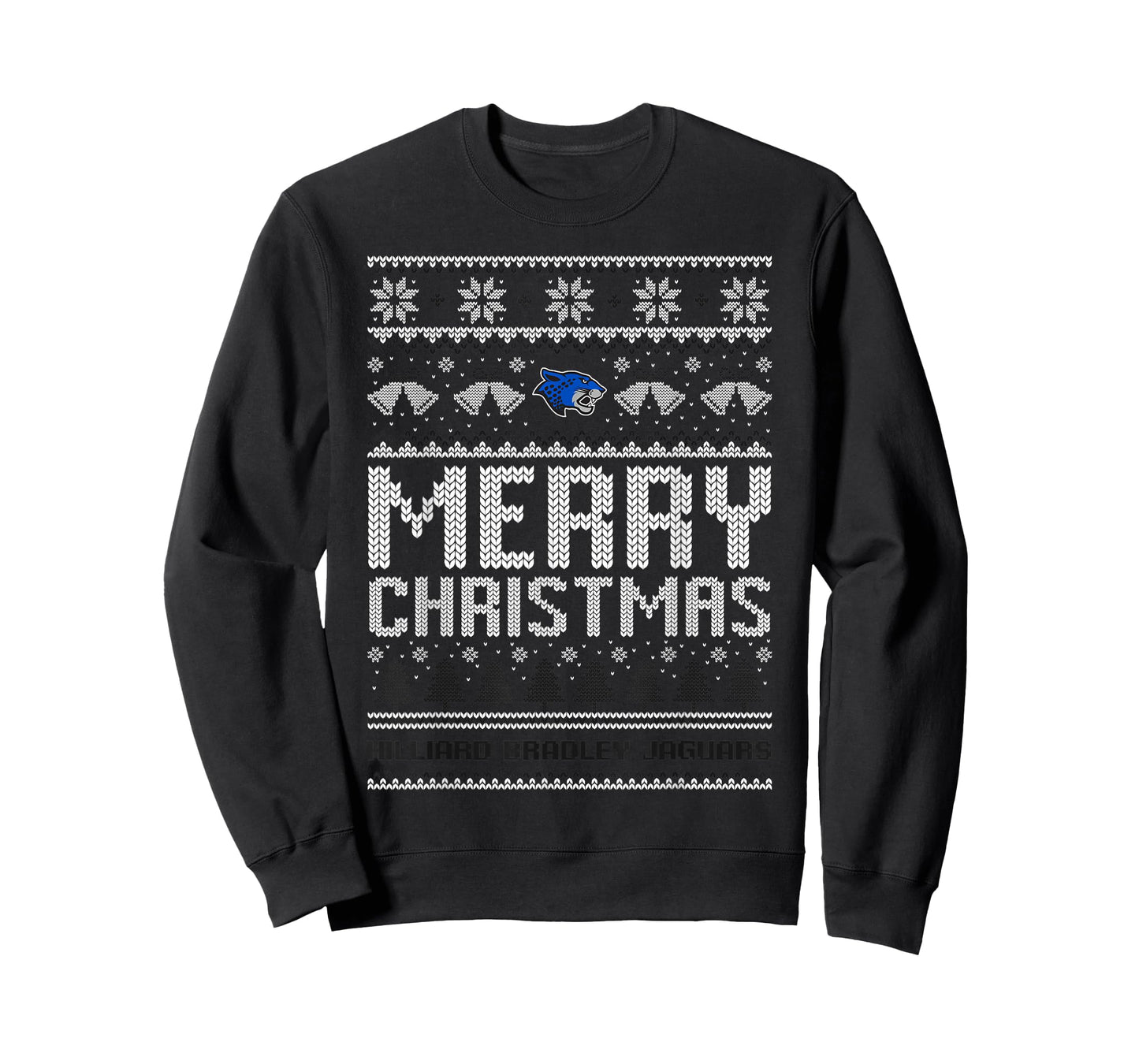Hilliard Bradley Jaguars Logo Merry Christmas Ugly Sweater T-Shirt