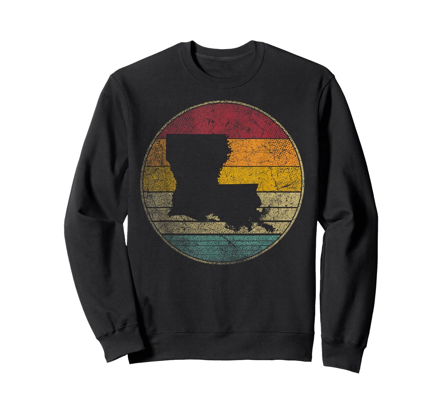 Louisiana Retro Style Vintage Distressed 70s 80s 90s Gift T-Shirt