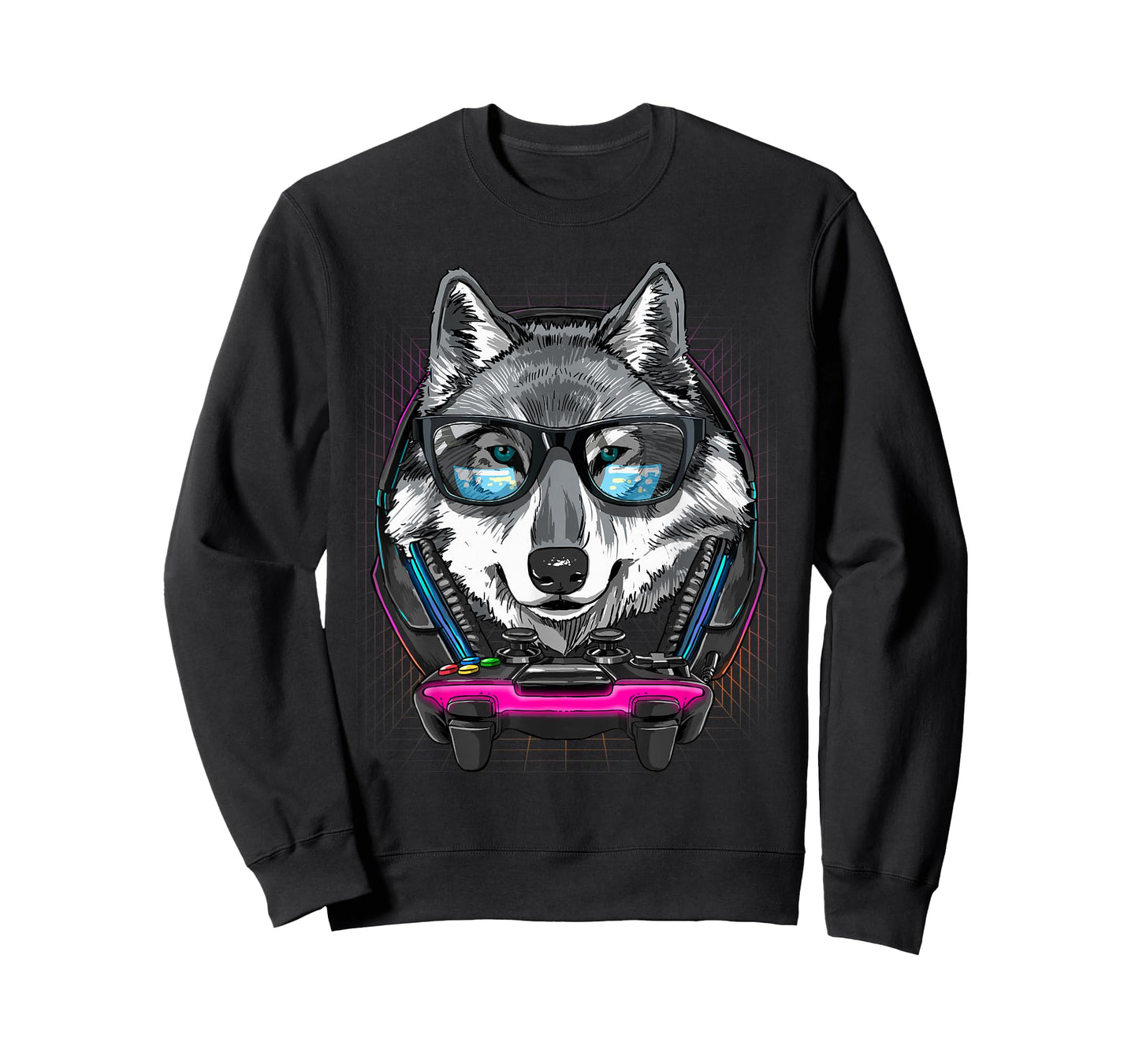 Gaming Wolf Video Gamer Player Animal Lover T-Shirt